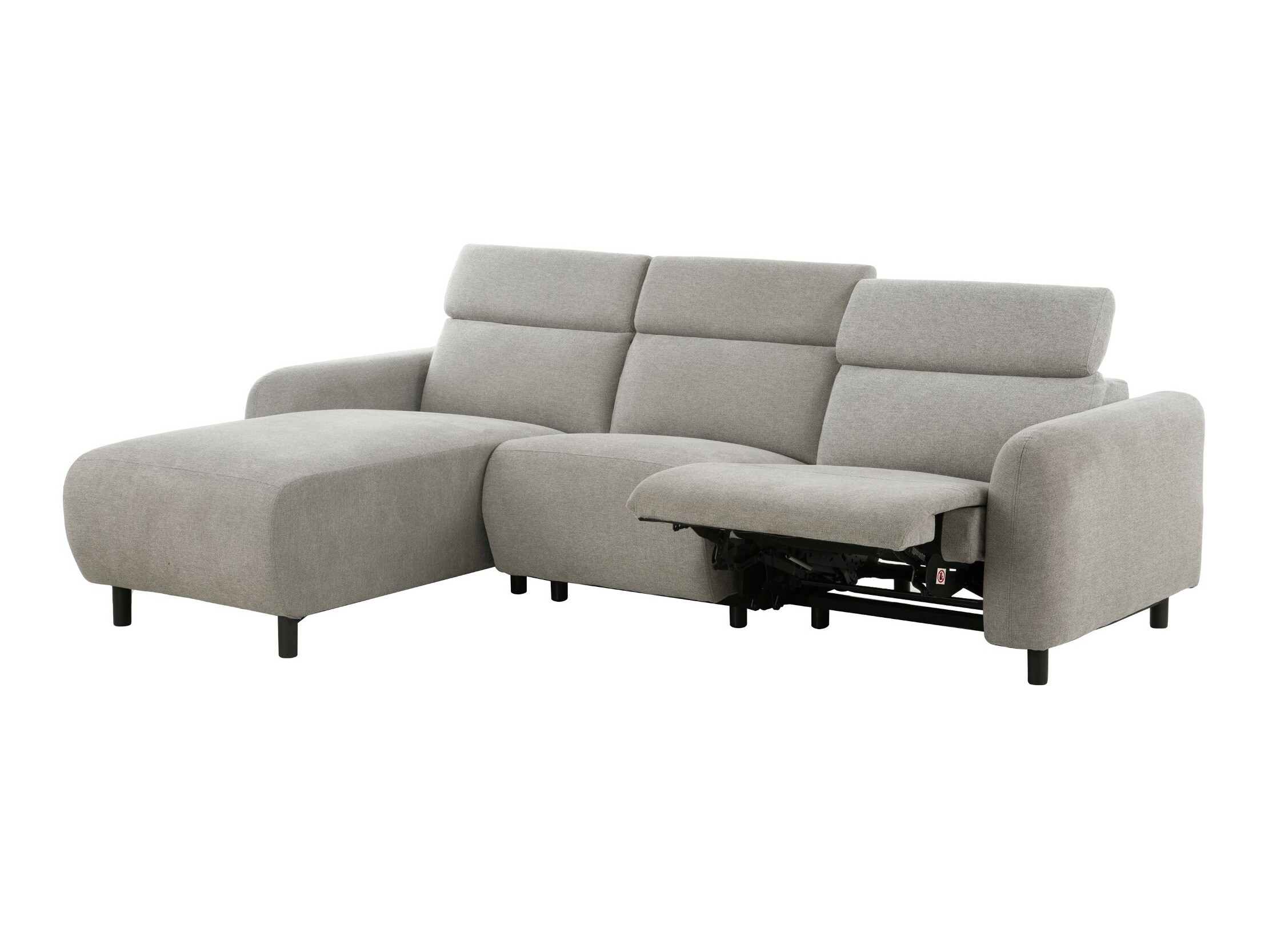 Colțar cu recliner Revbena 100 (Gri deschis)