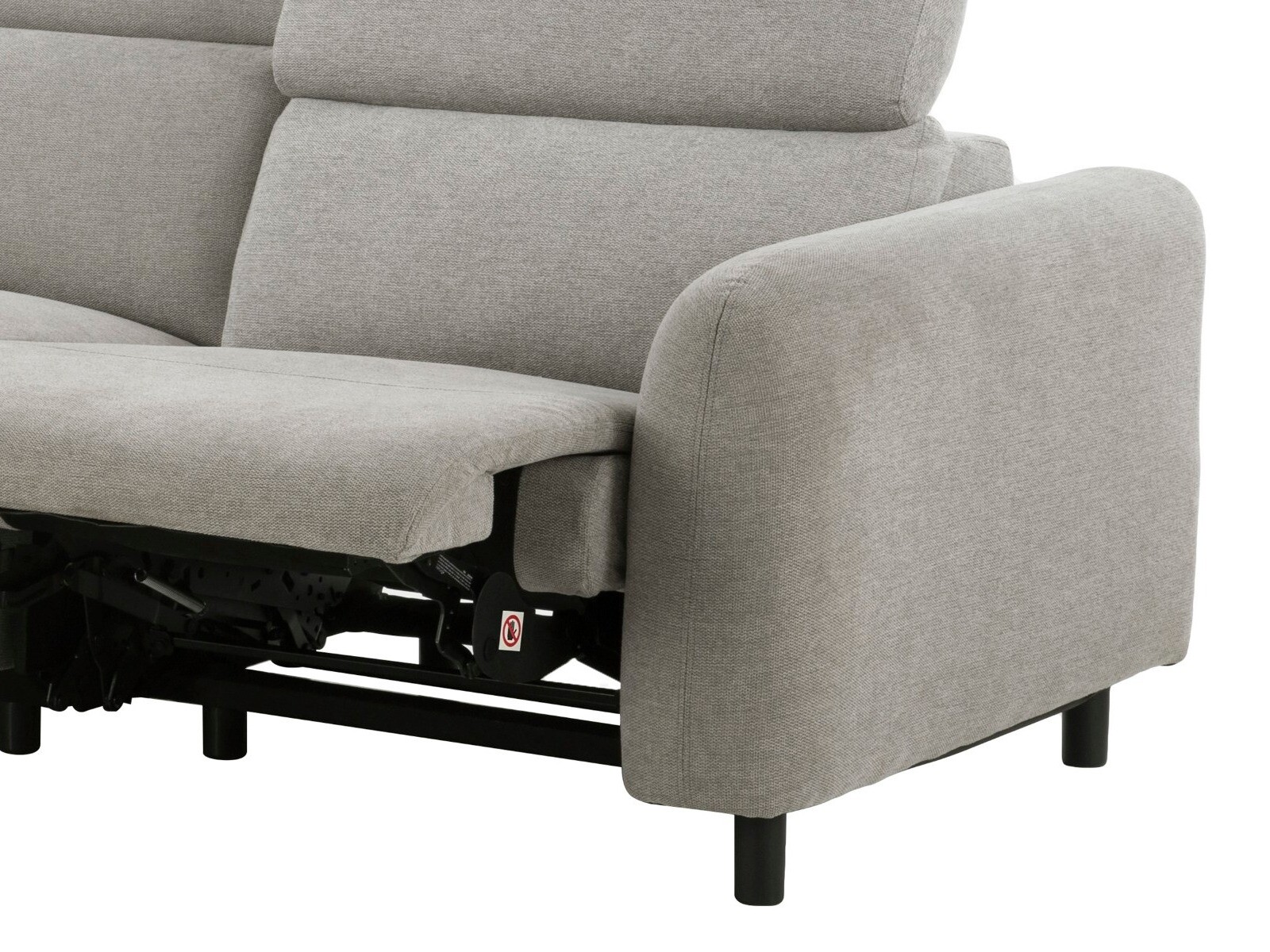 Colțar cu recliner Revbena 100 (Gri deschis)