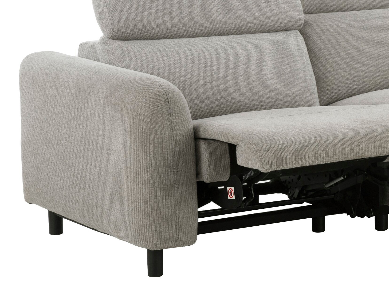 Colțar cu recliner Revbena 100 (Gri deschis)