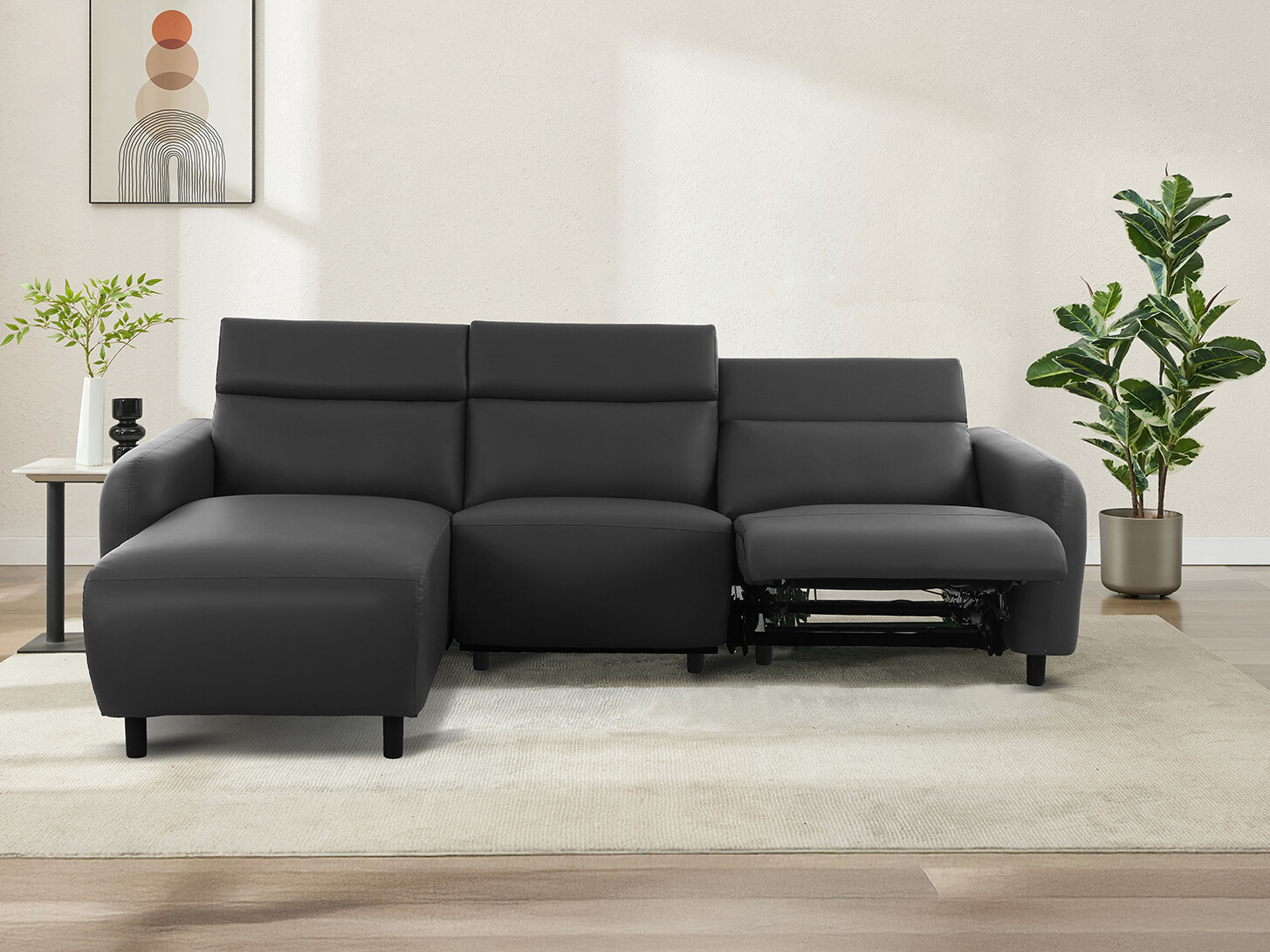 Colțar cu recliner Revbena 100 (Gri)