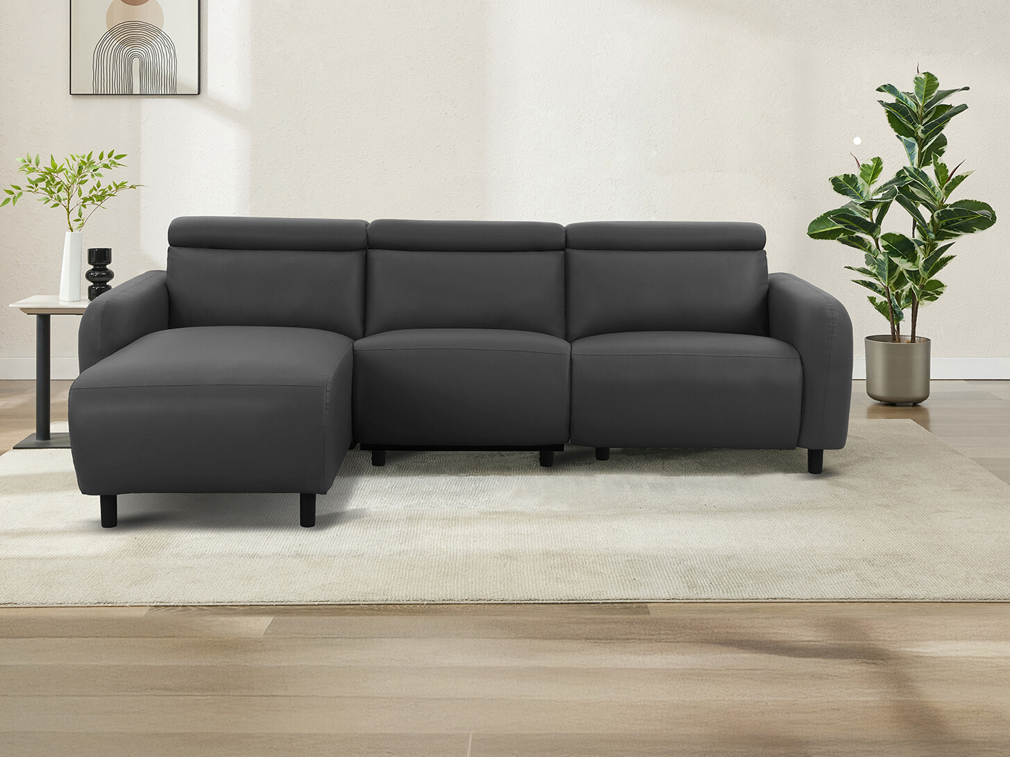 Colțar cu recliner Revbena 100 (Gri)