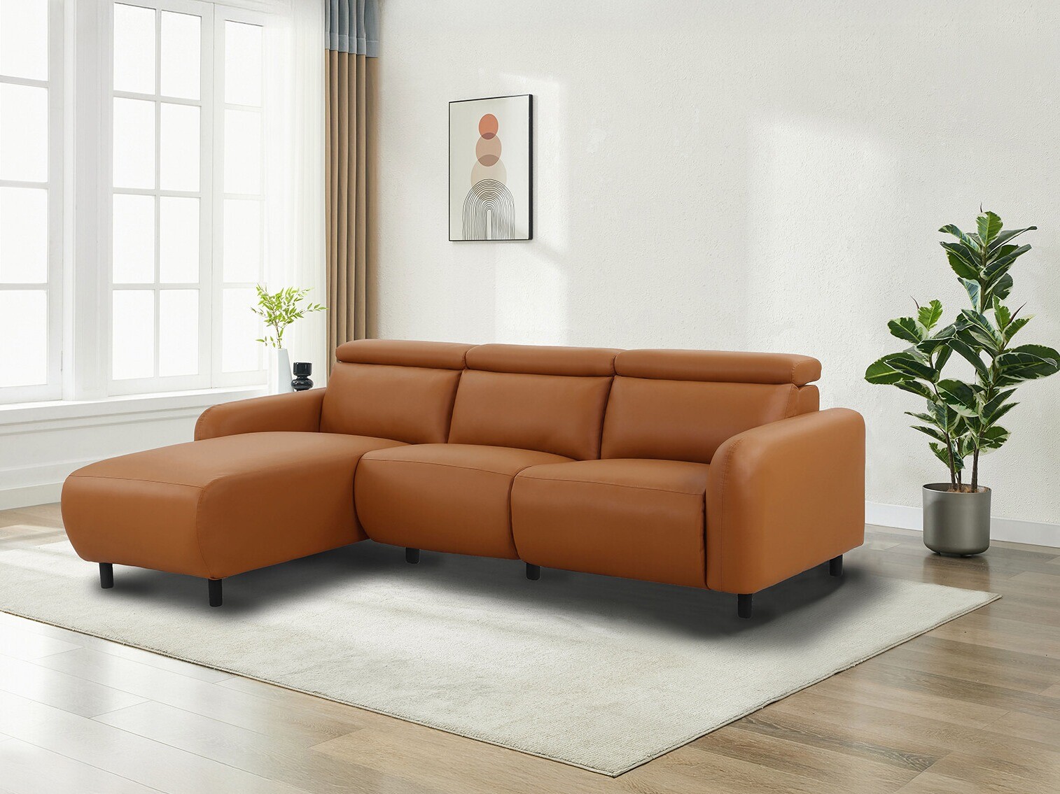 Colțar cu recliner Revbena 100 (Portocaliu)