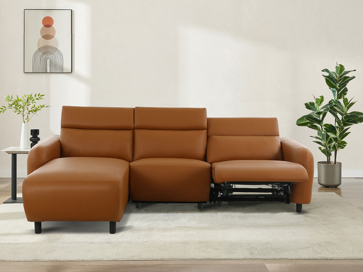Colțar cu recliner Revbena 100 (Portocaliu)