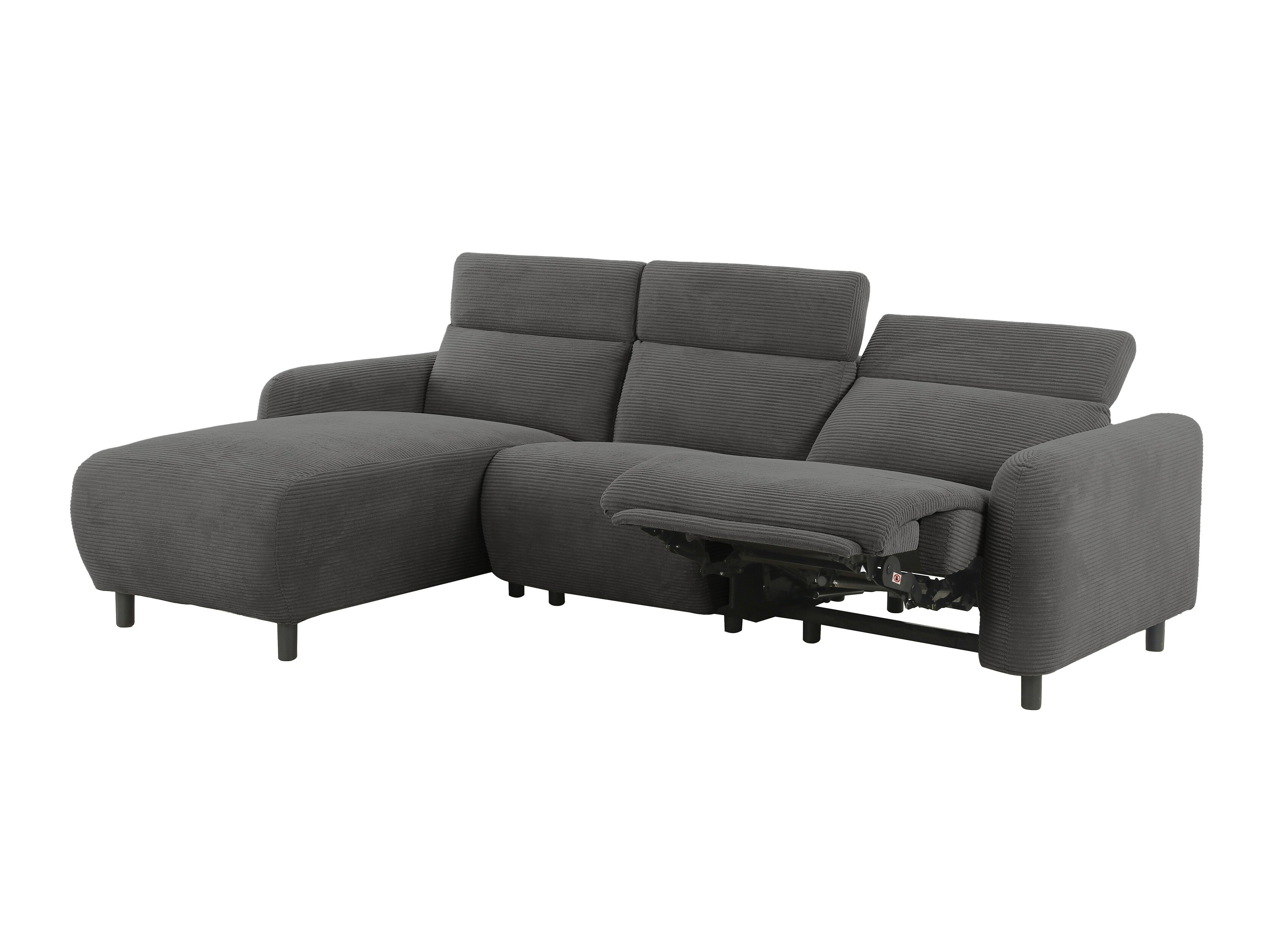 Colțar cu recliner Revbena 103 (Antracit)