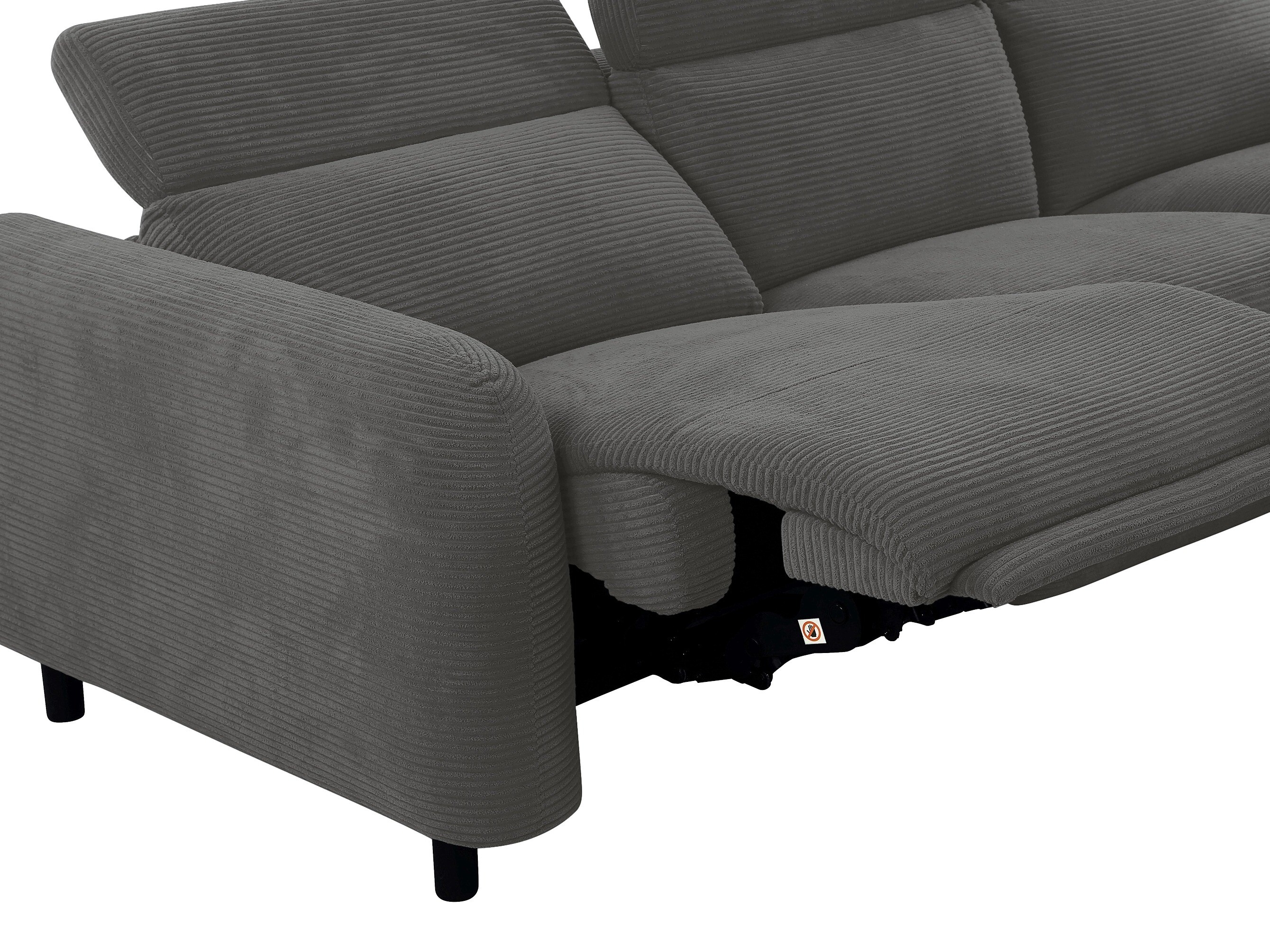 Colțar cu recliner Revbena 103 (Antracit)