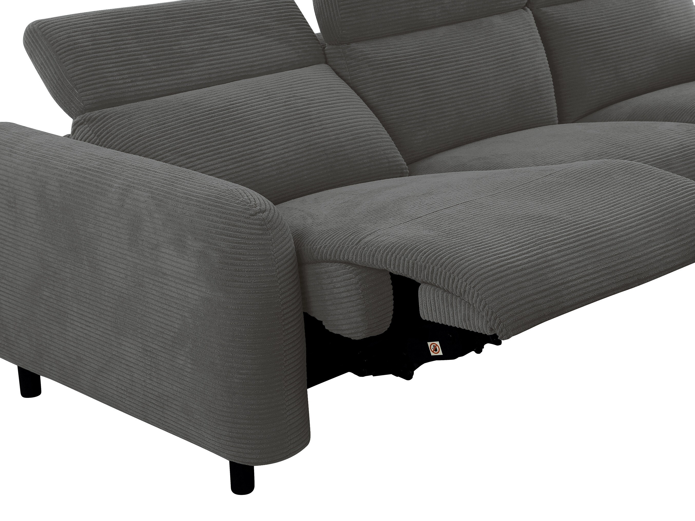 Colțar cu recliner Revbena 104 (Antracit)