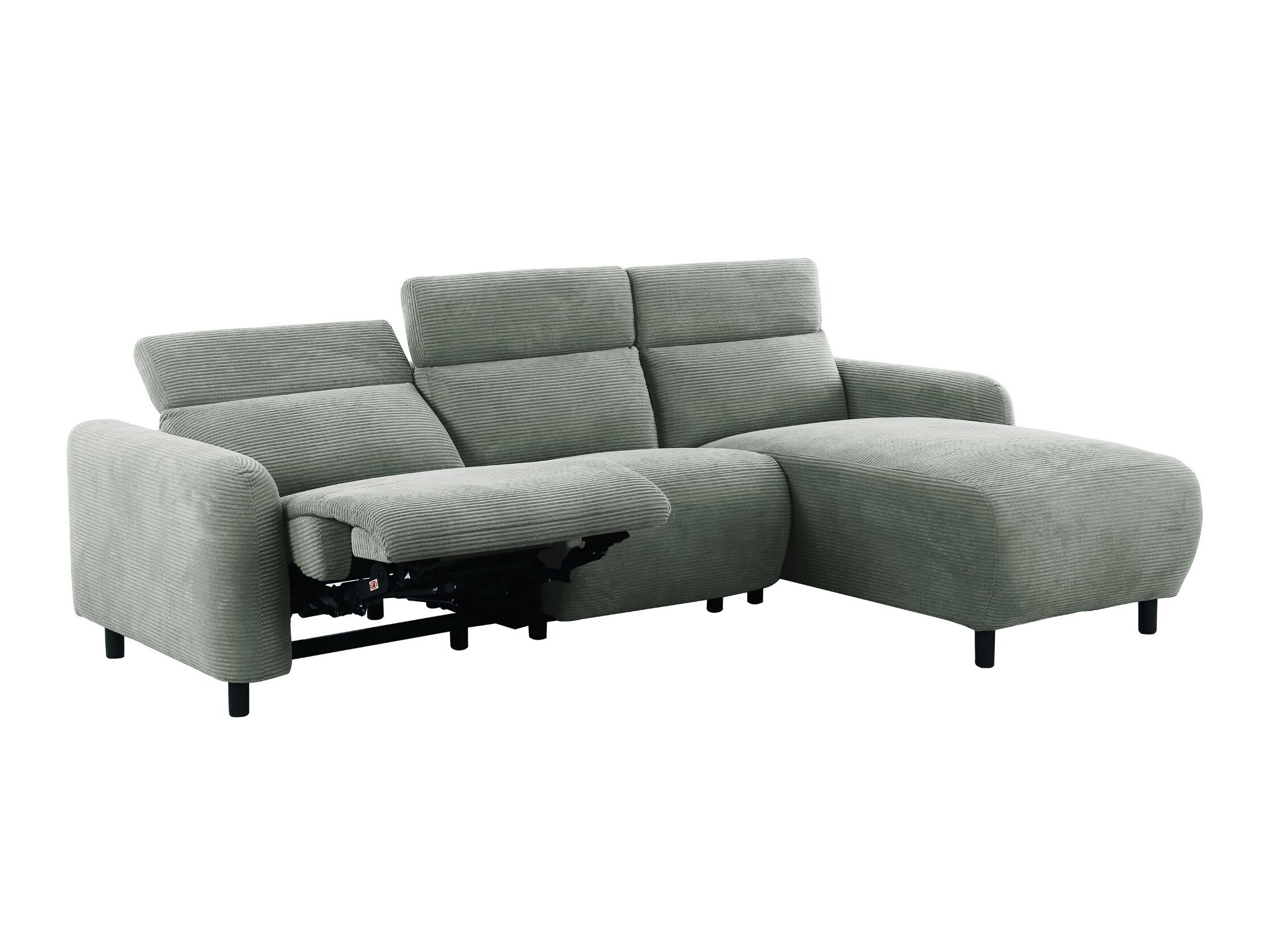 Colțar cu recliner Revbena 104 (Gri)
