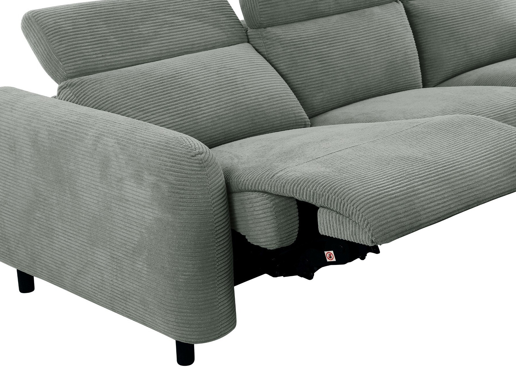 Colțar cu recliner Revbena 104 (Gri)
