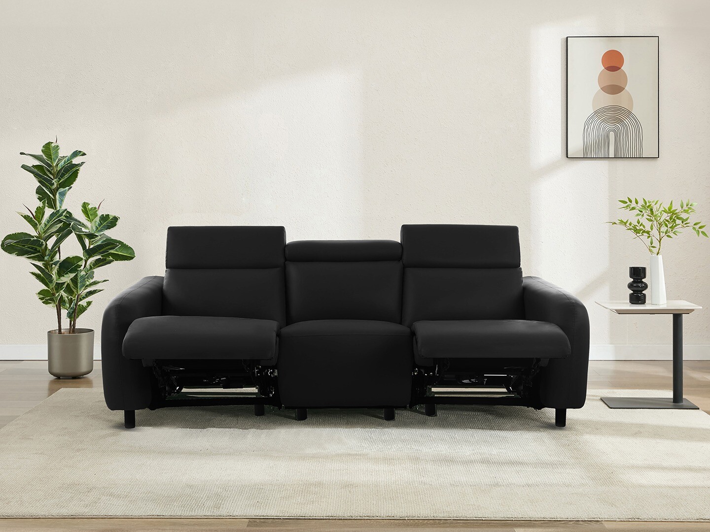 Canapea recliner Revbena 101 (Negru)
