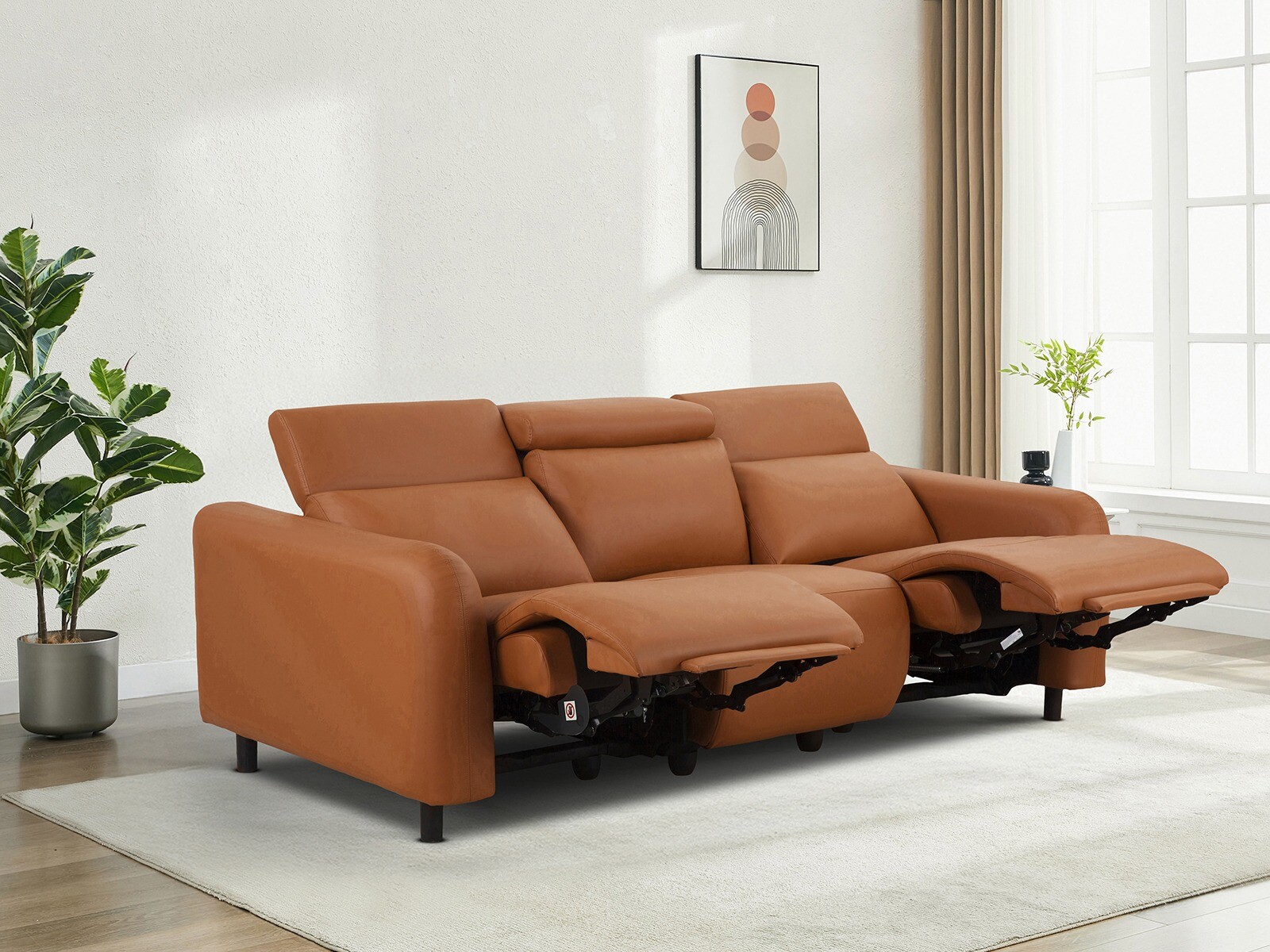 Canapea recliner Revbena 101 (Portocaliu)