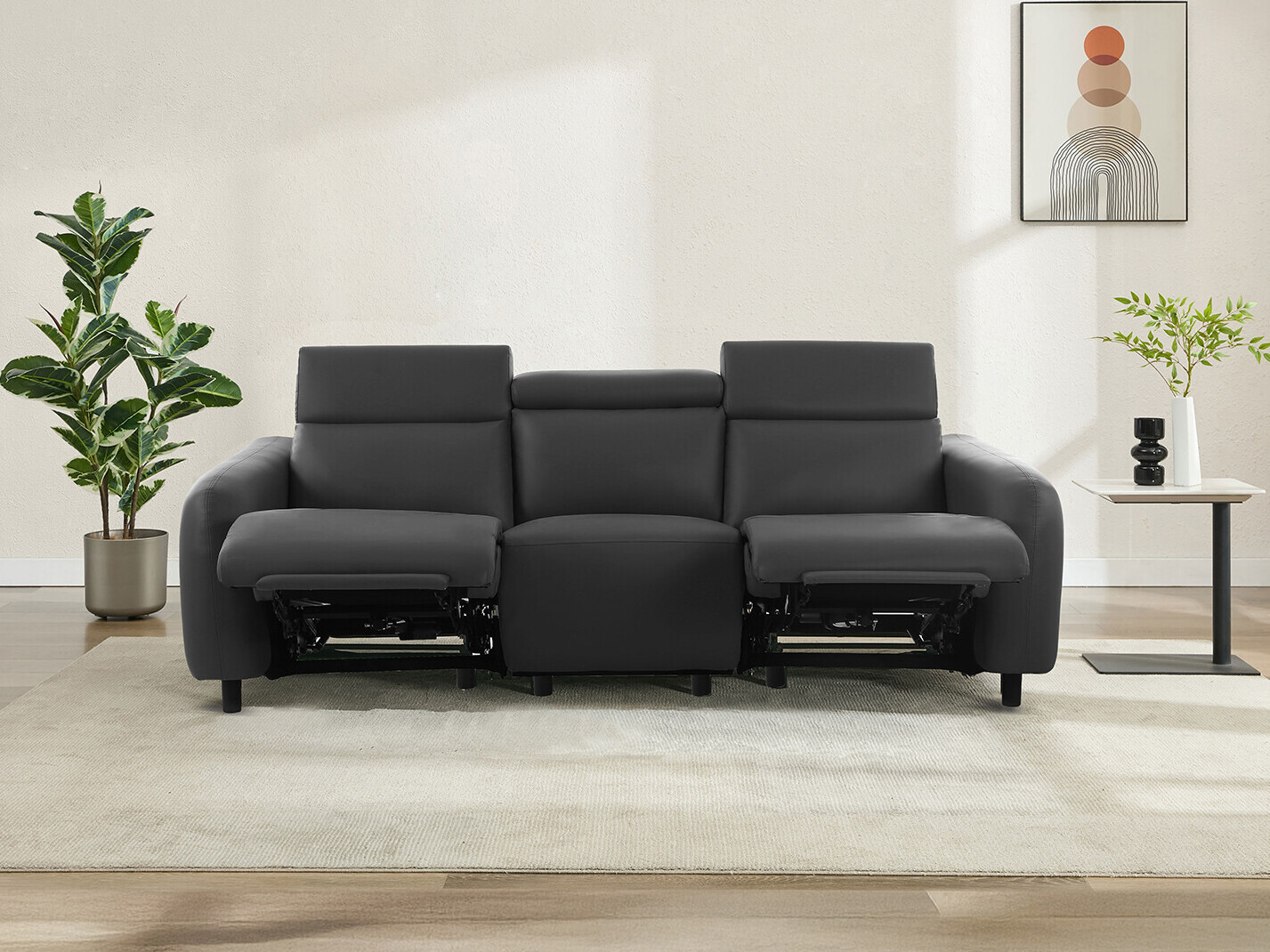 Canapea recliner Revbena 102 (Gri)