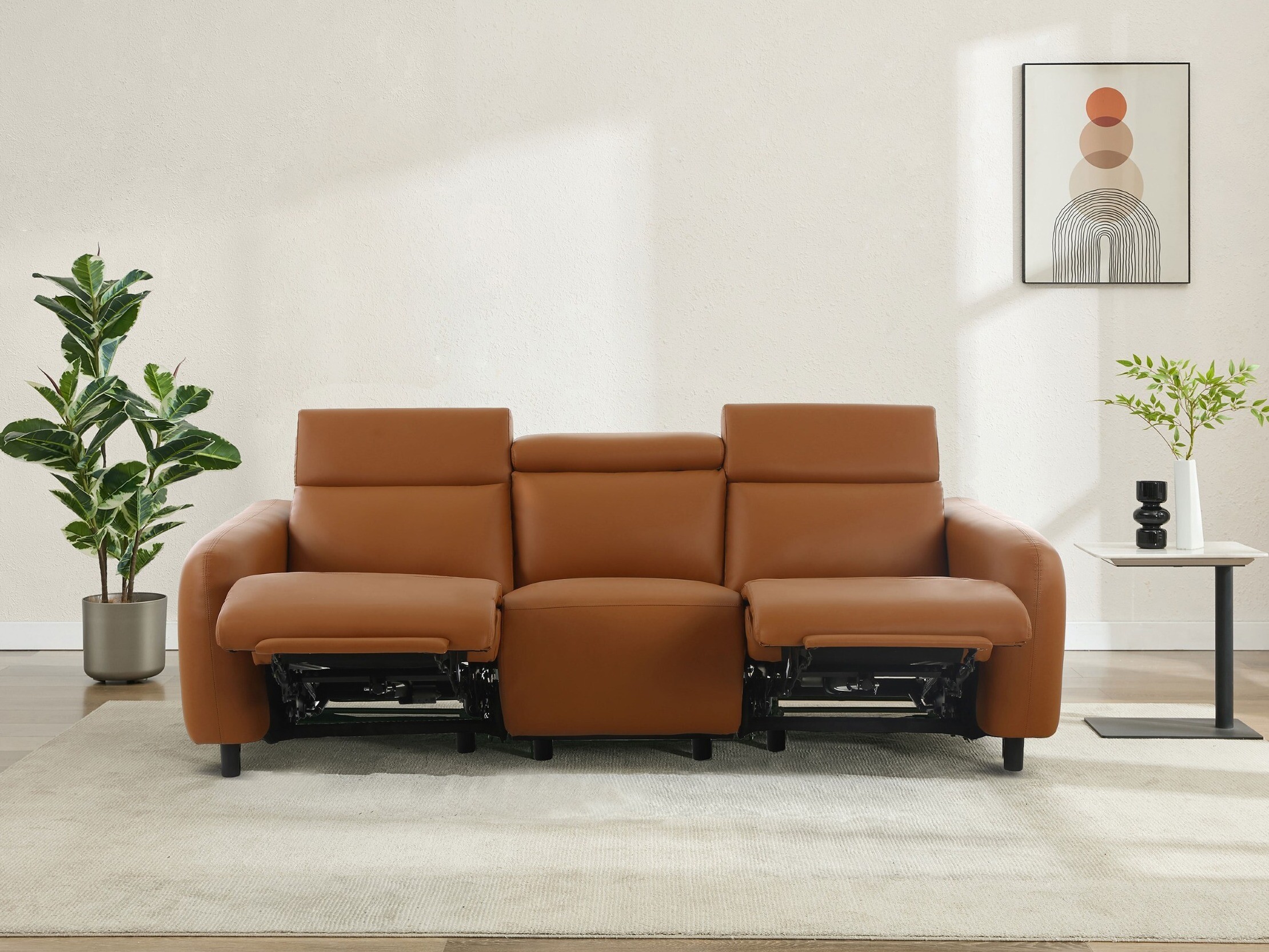 Canapea recliner Revbena 102 (Portocaliu)