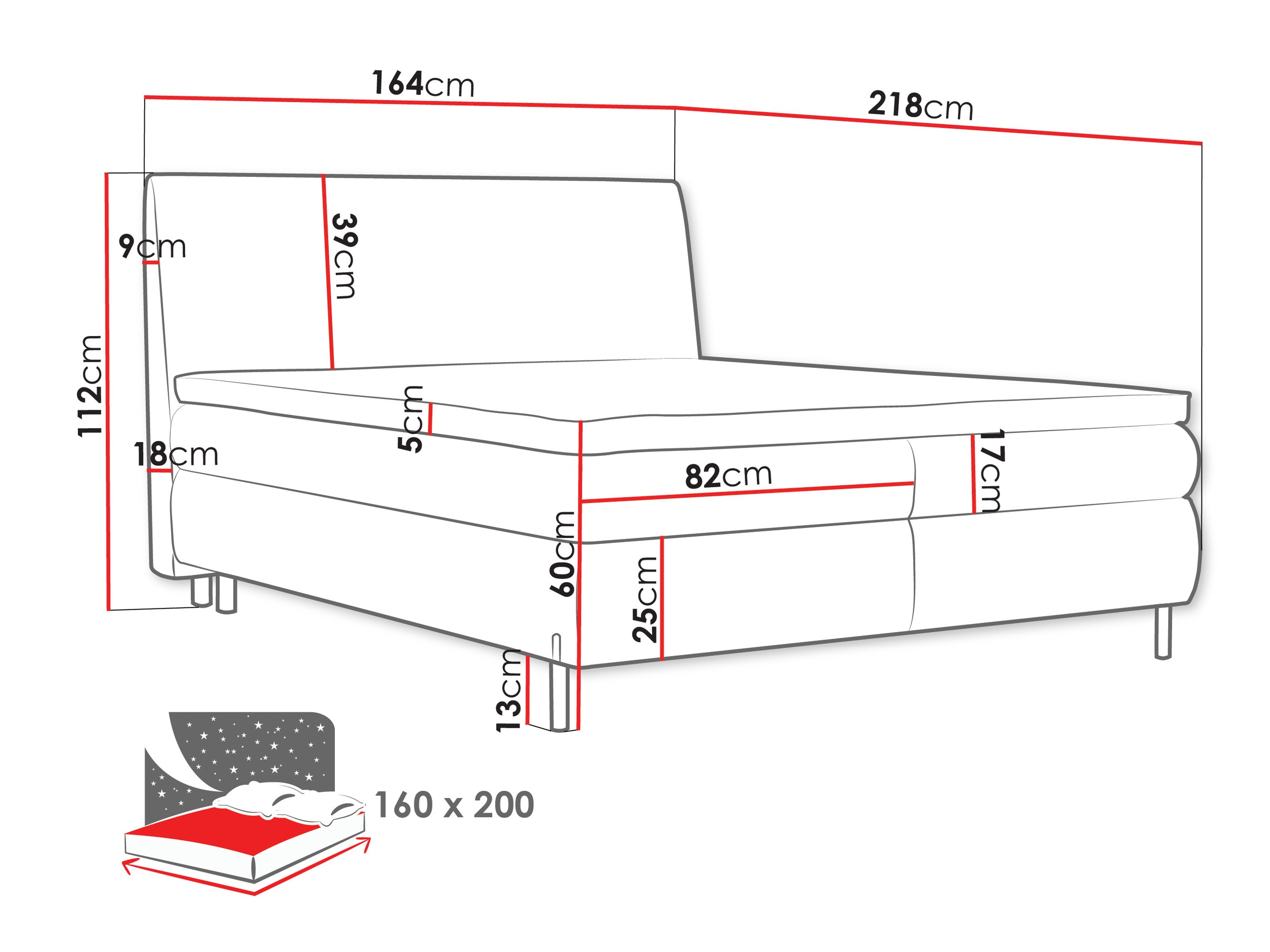 Pat boxspring Portage 113 (Adventure 01)