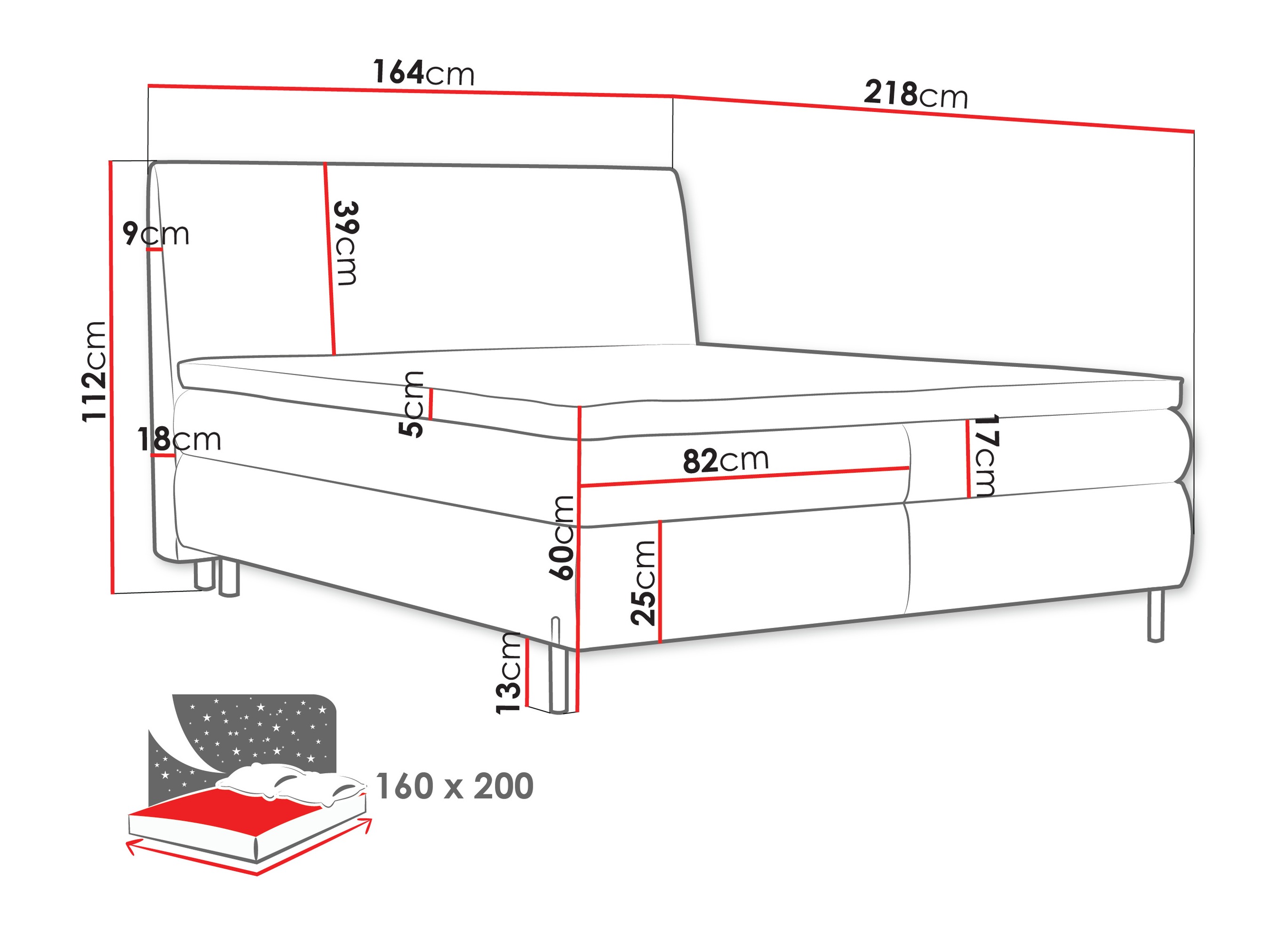 Pat boxspring Portage 113 (Adventure 06)