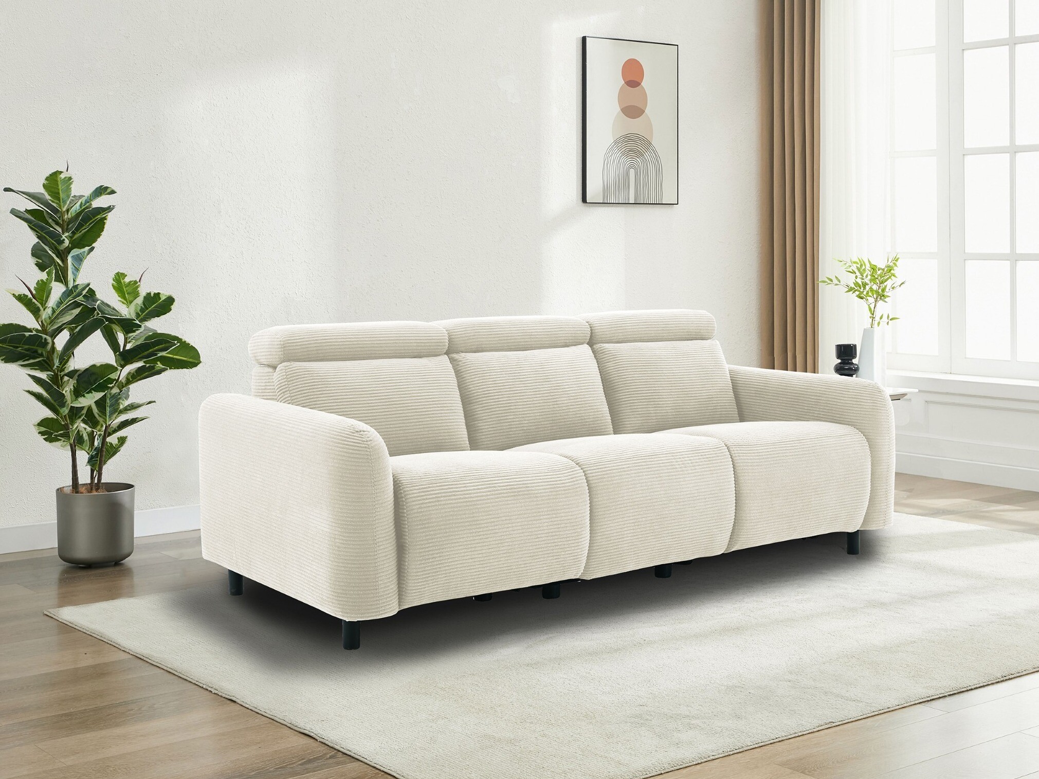 Canapea recliner Revbena 106 (Crem)