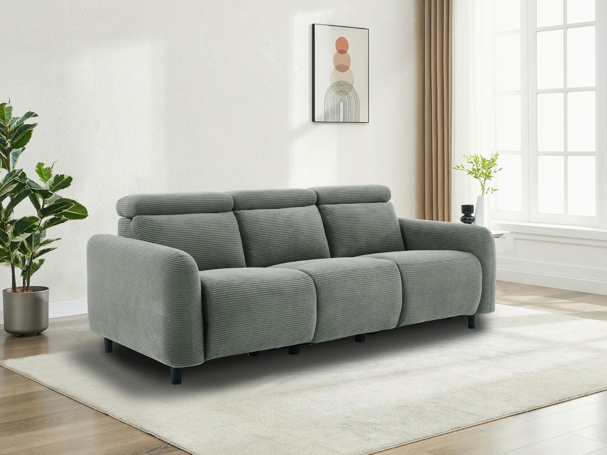 Canapea recliner Revbena 106 (Gri)