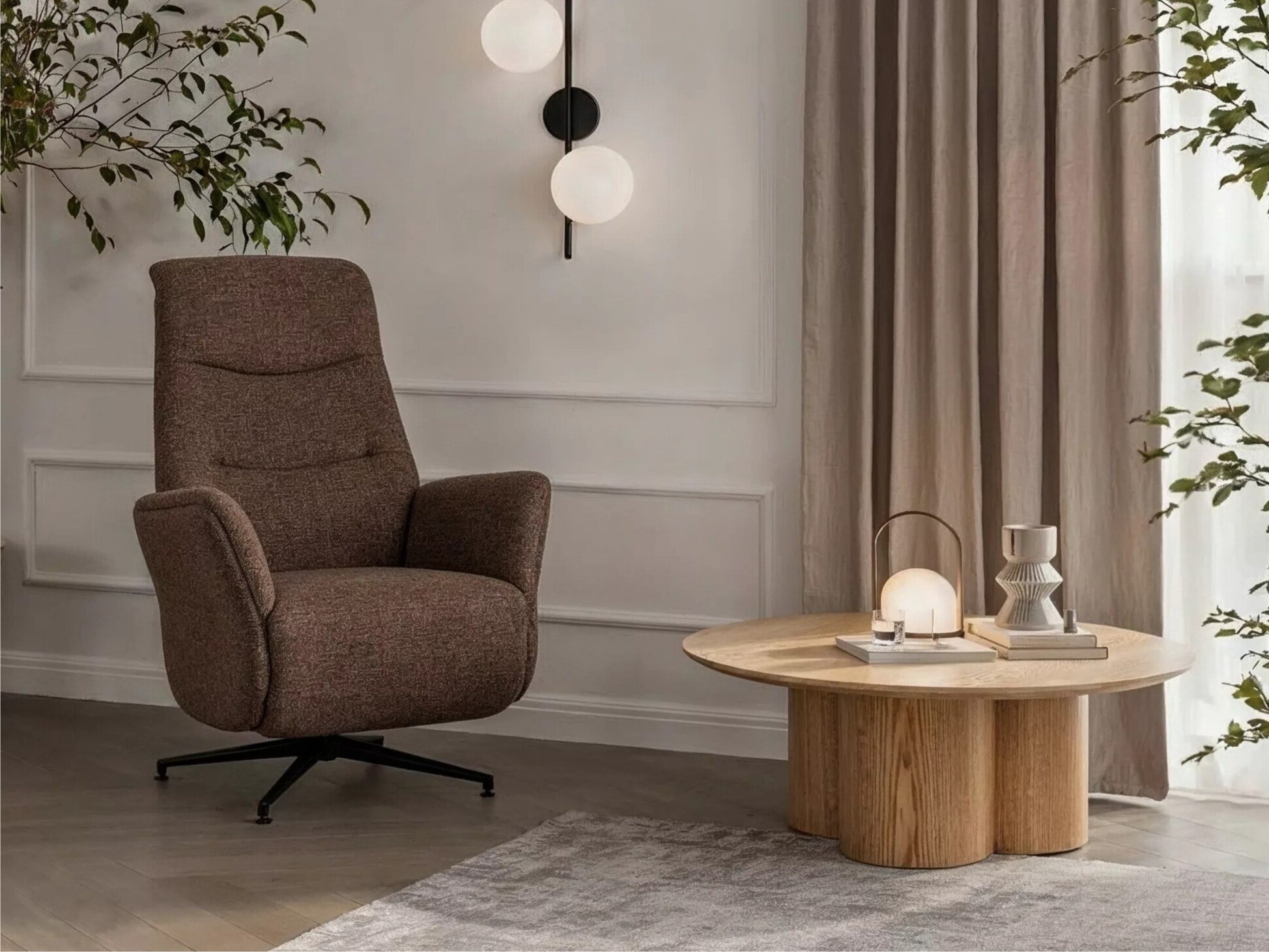 Fotoliu recliner Detroit 1031 (Raven 45)