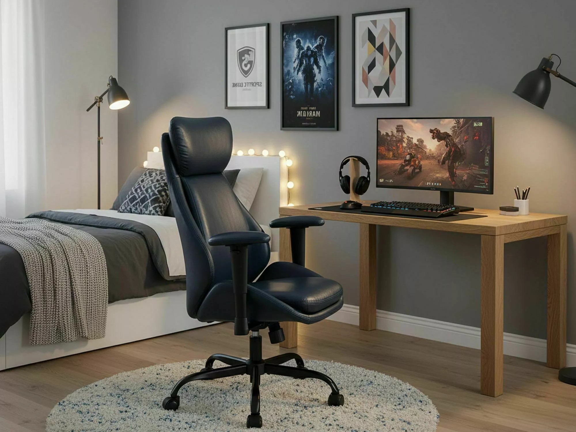 Scaun de birou Detroit 1034 (Negru)