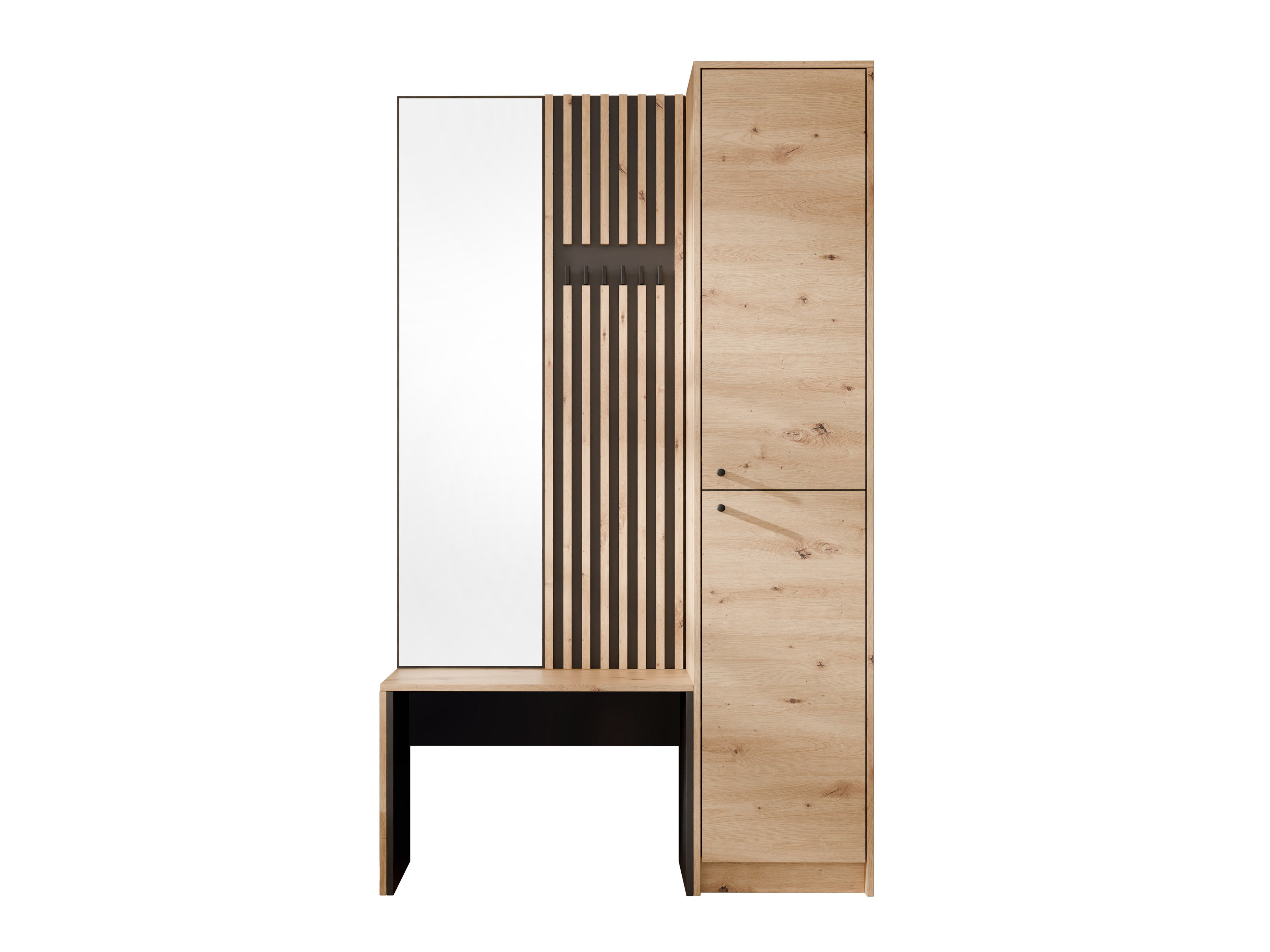 Set de hol Comfivo Nomas (Stejar artizan + Negru)