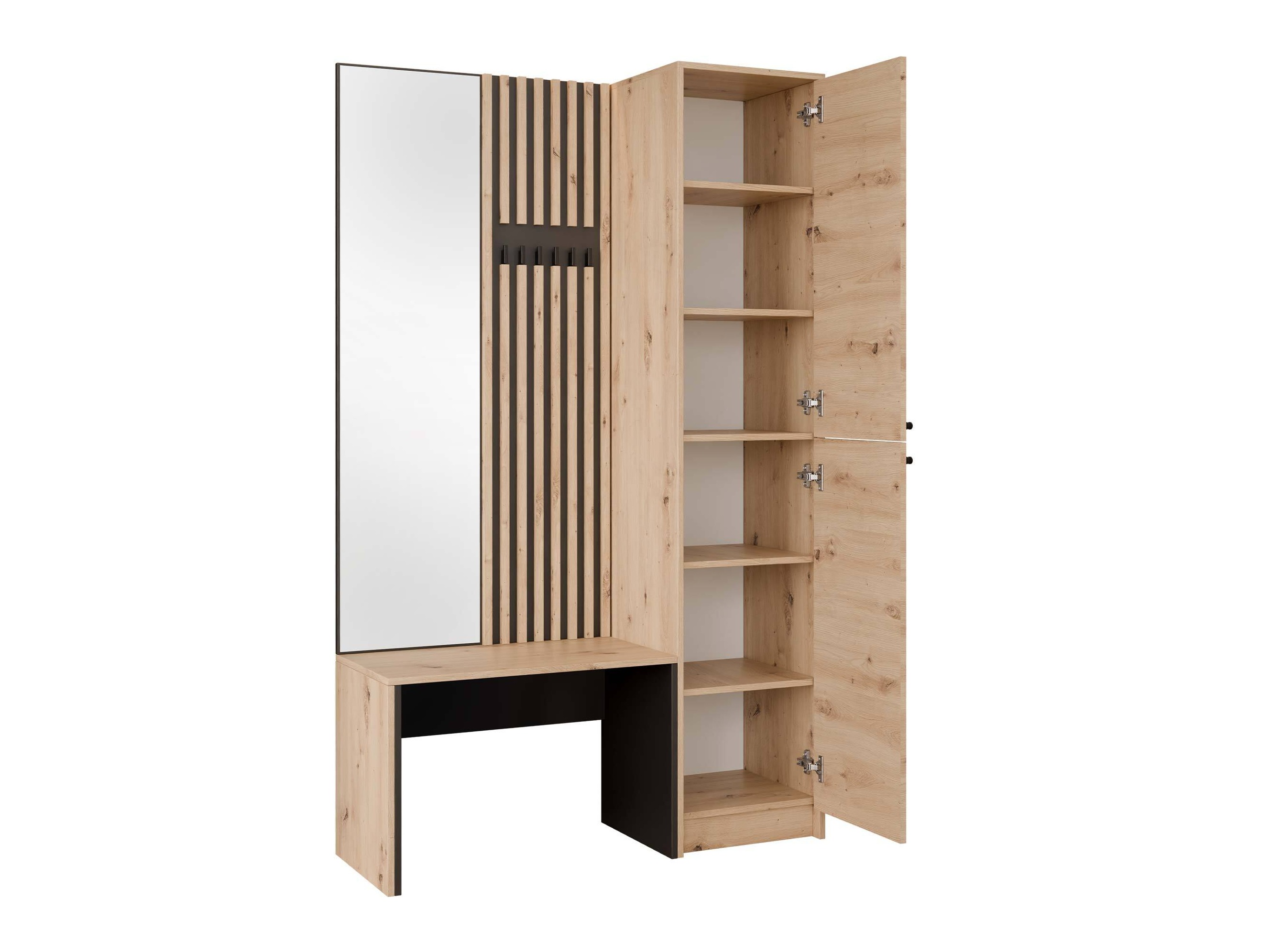 Set de hol Comfivo Nomas (Stejar artizan + Negru)