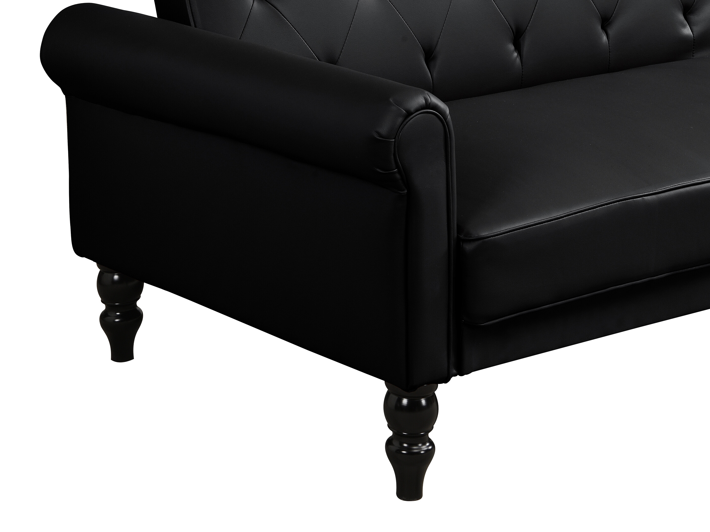 Canapea extensibilă Denton 1581 (Negru)