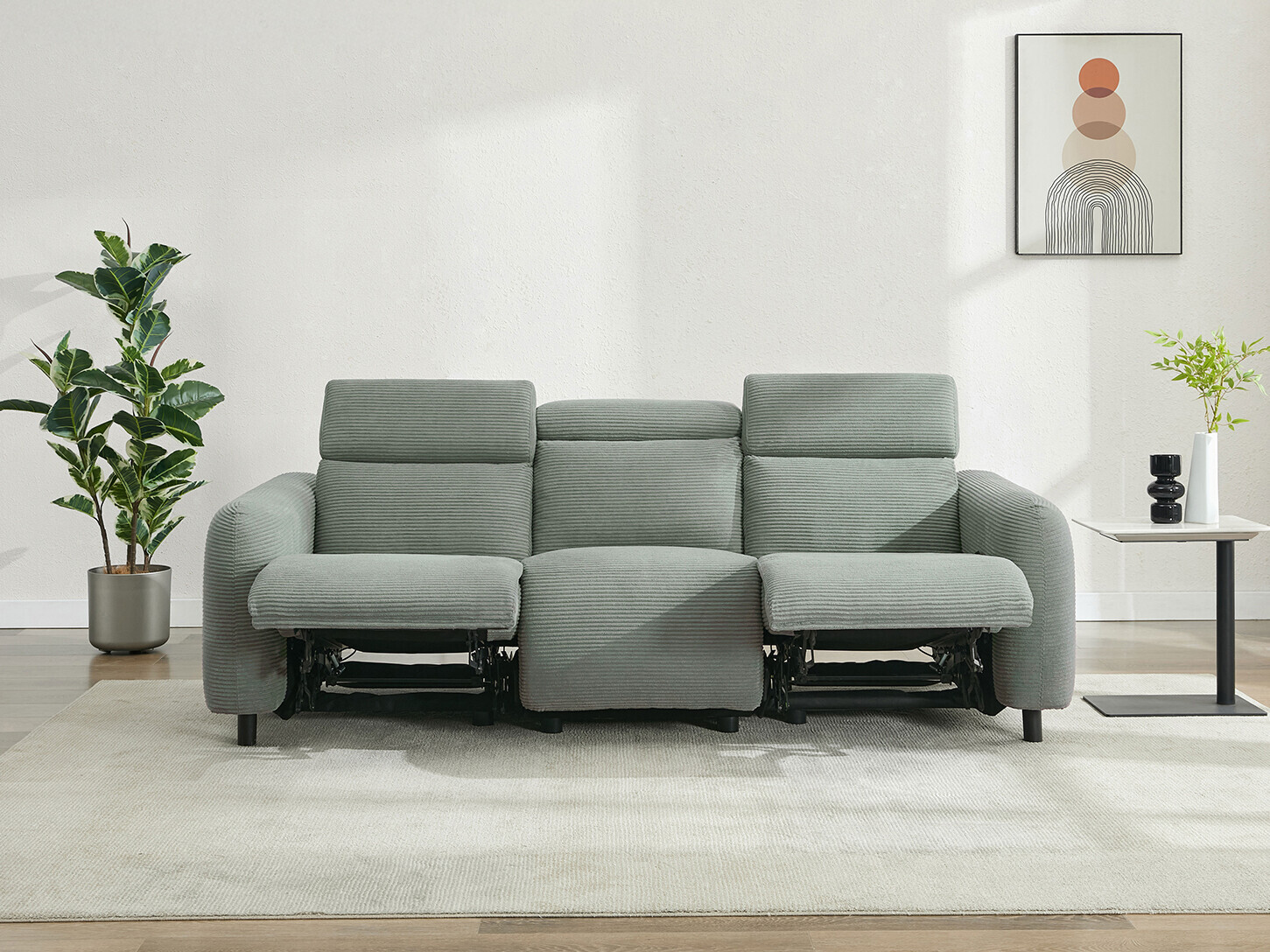 Canapea recliner Revbena 105 (Gri)