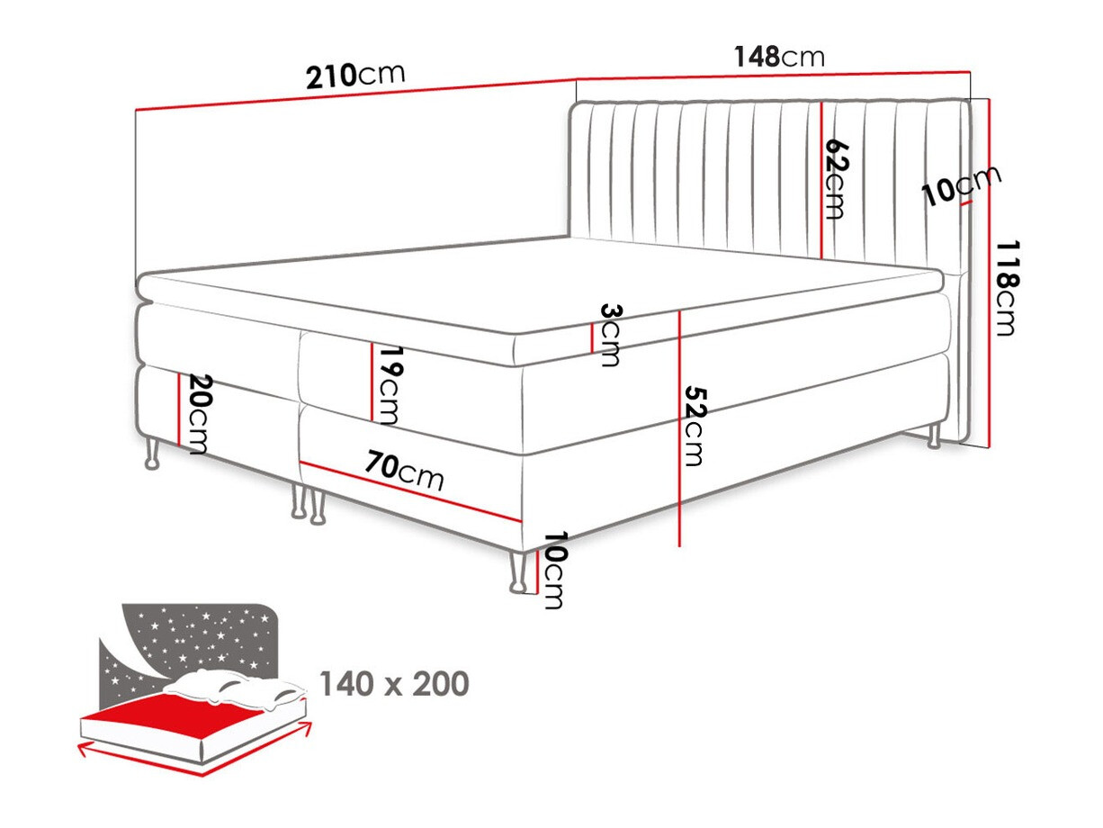 Pat boxspring SR11903