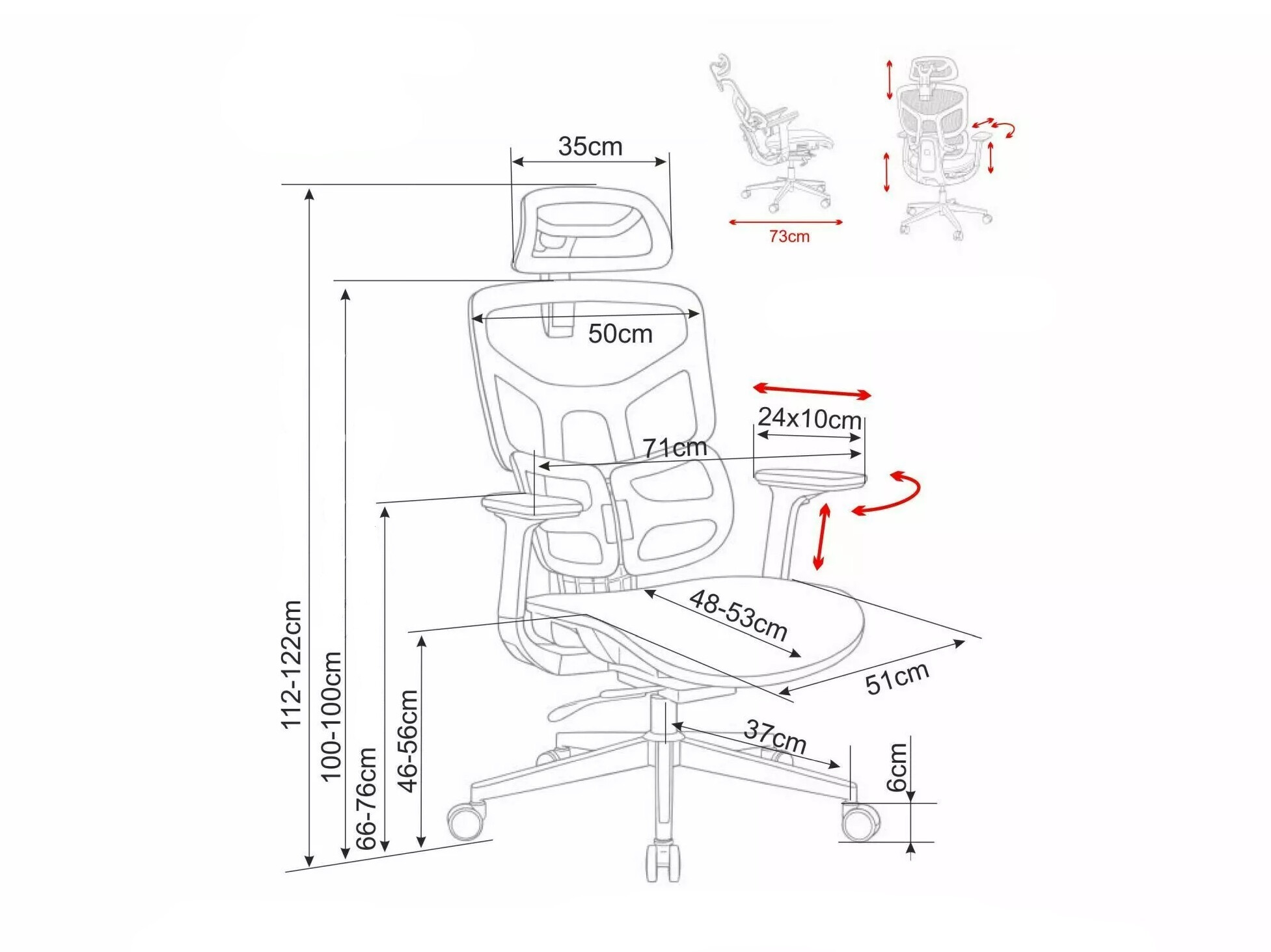 Scaun de birou Detroit 1038 (Gri)