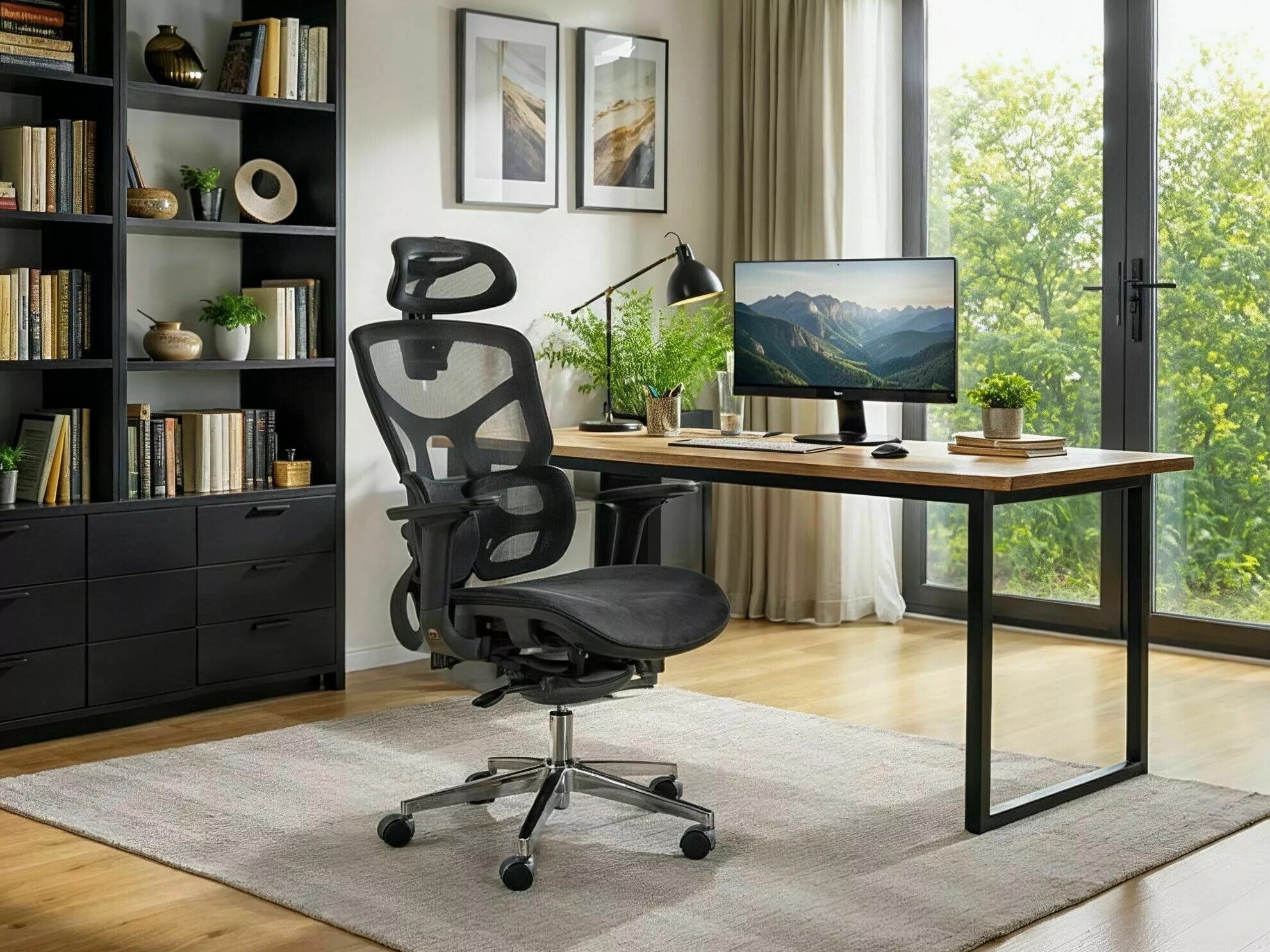 Scaun de birou Detroit 1038 (Negru)