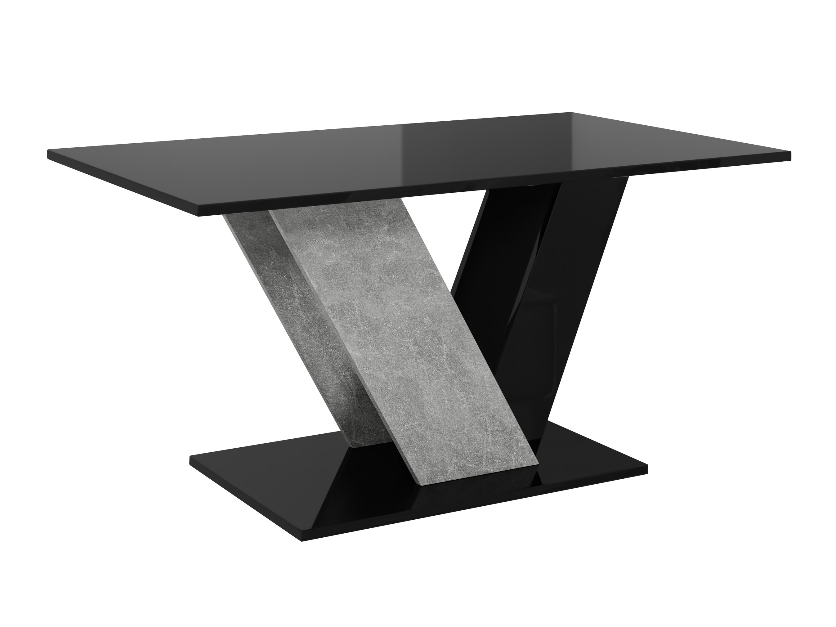 Măsuță de cafea Goodyear 142 (Negru lucios + Beton)