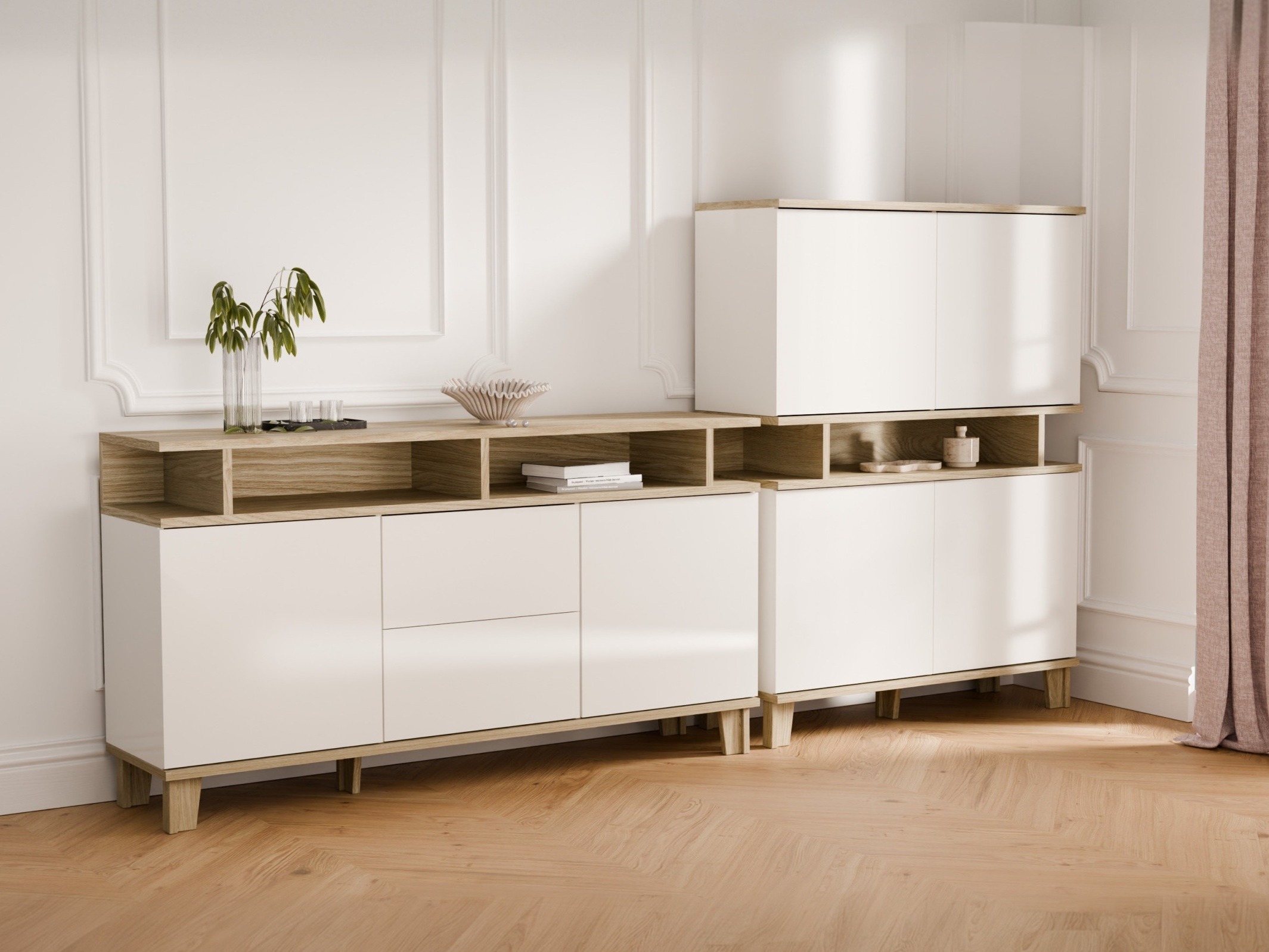 Set de living Evarveru 109 (Mat alb)