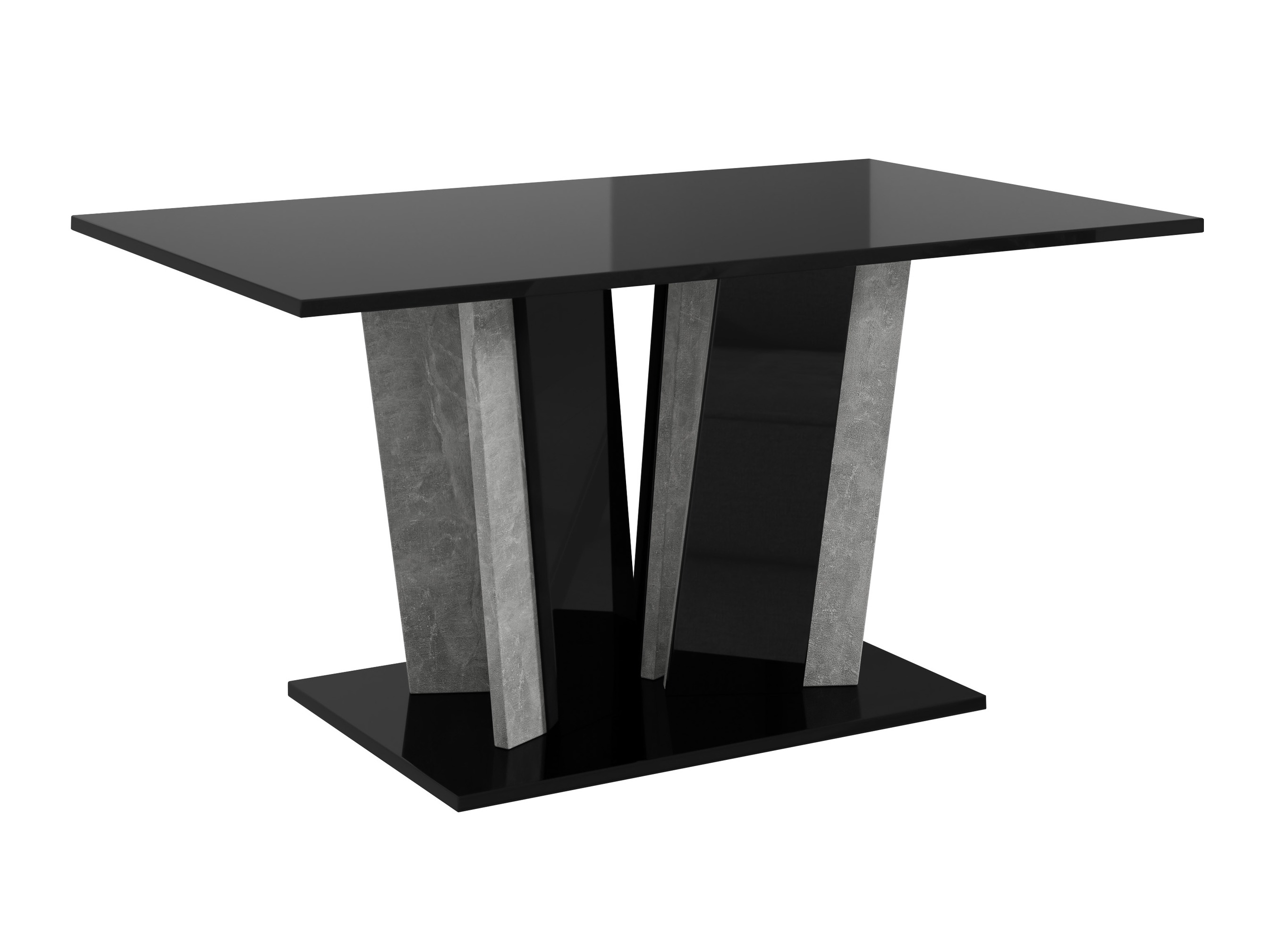 Măsuță de cafea Goodyear 143 (Negru lucios + Beton)