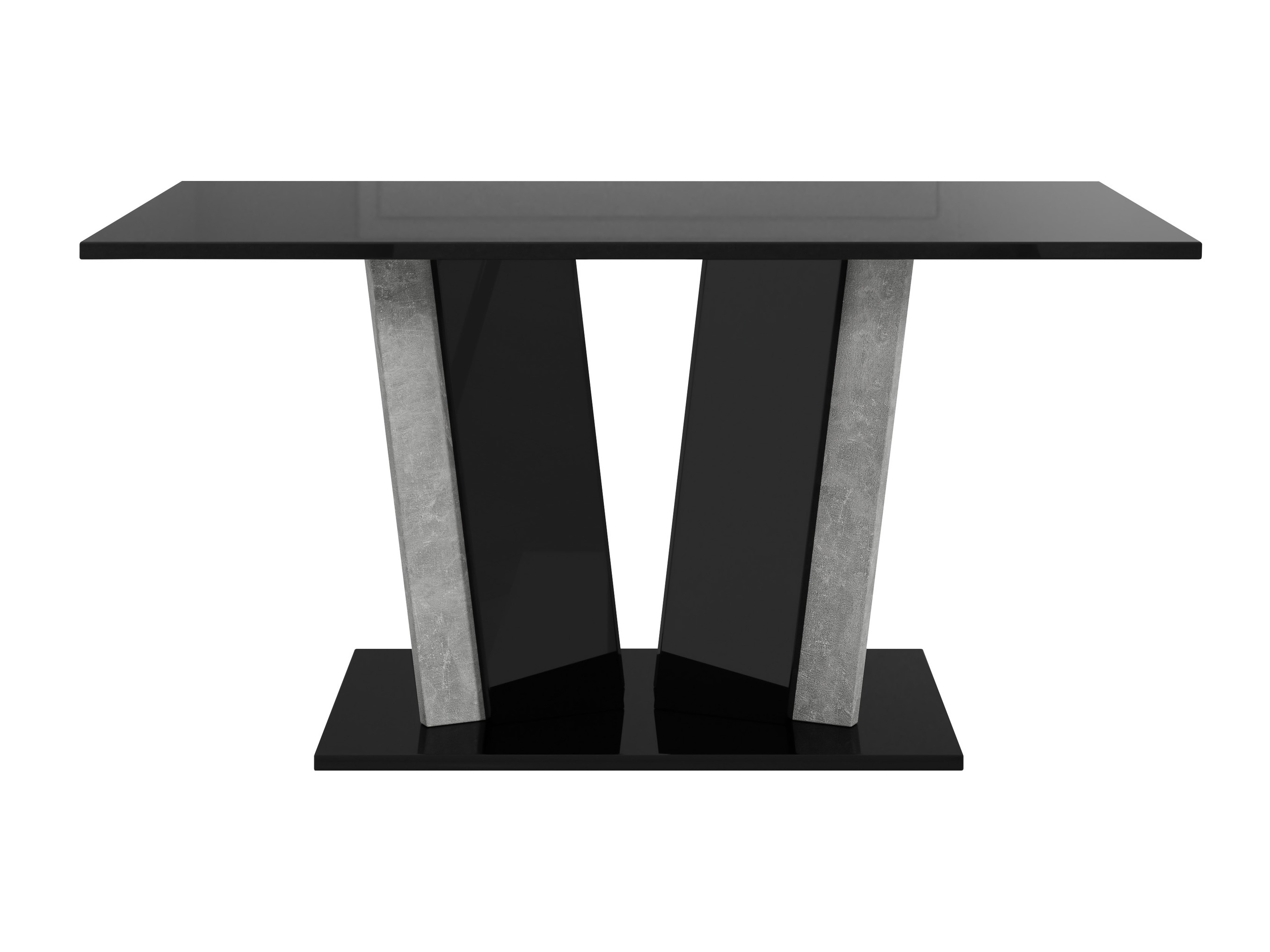 Măsuță de cafea Goodyear 143 (Negru lucios + Beton)