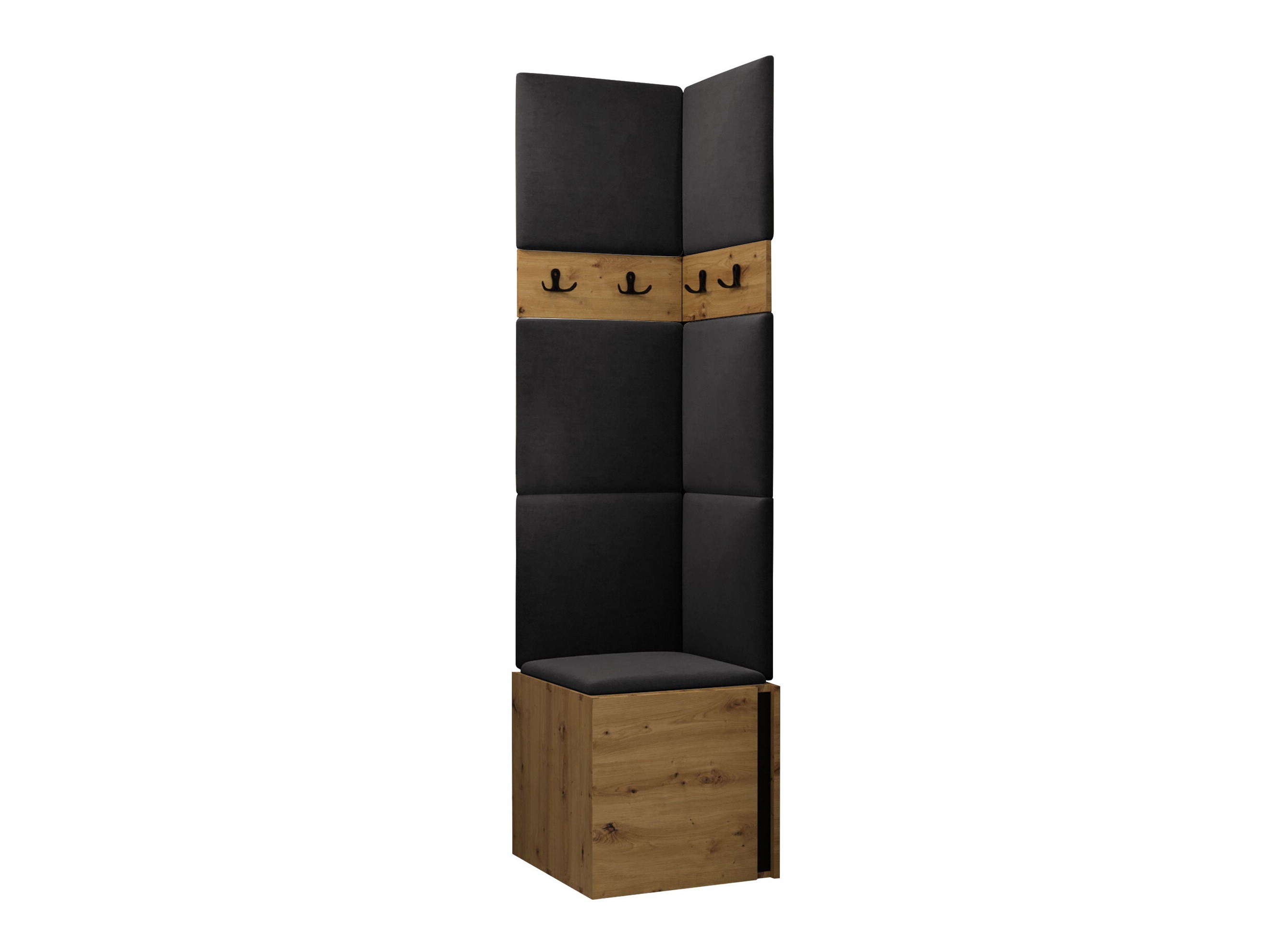 Set de hol Pinis XXI (Stejar artizan + Negru)