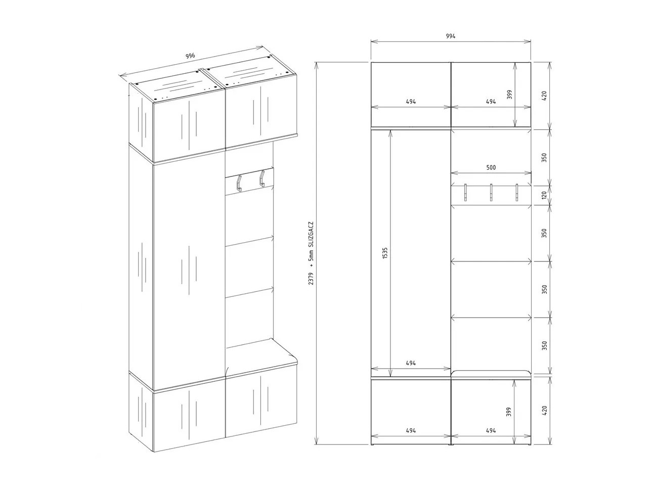 Set de hol Domtori 100 (Alb)