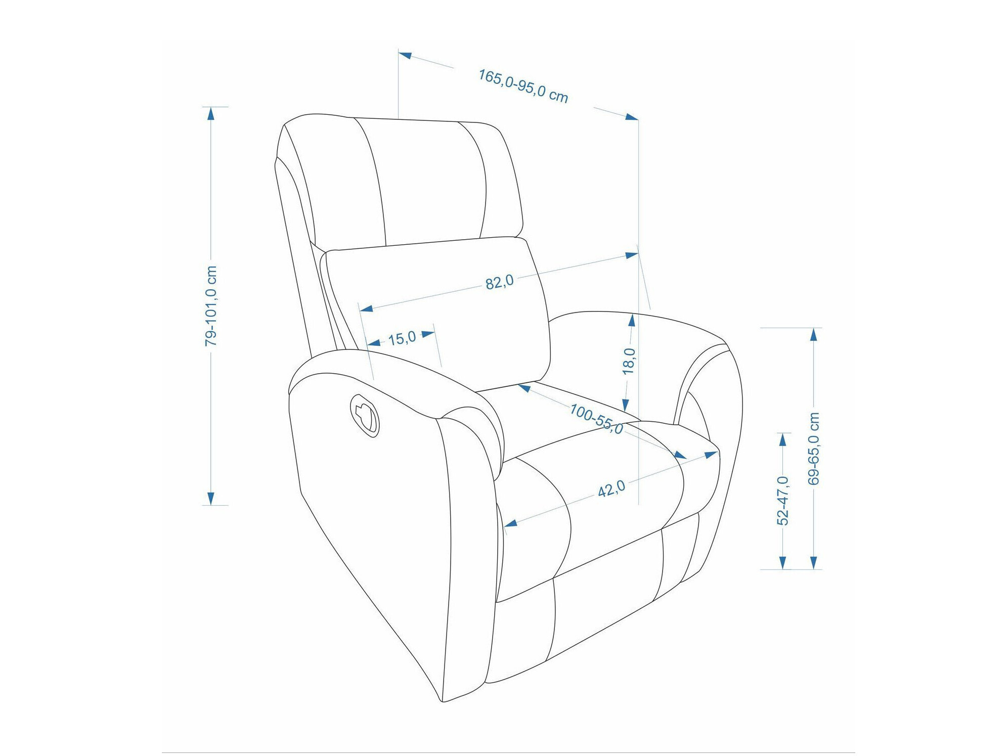 Fotoliu recliner Houston 2198 (Bej)