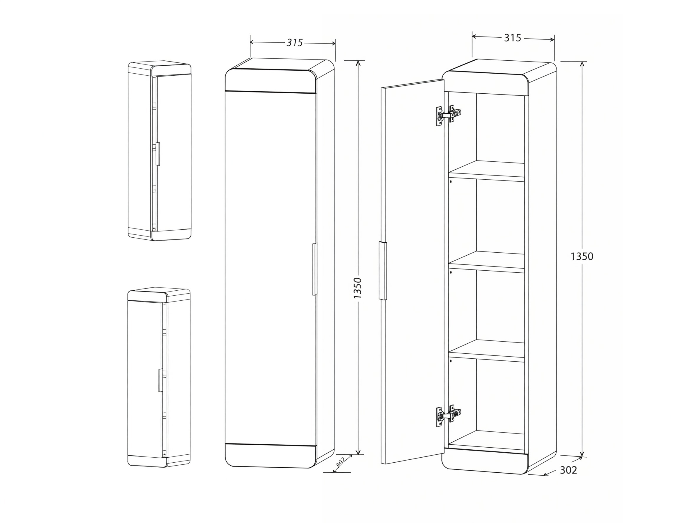 Cabinet de baie suspendat Mandeville 390