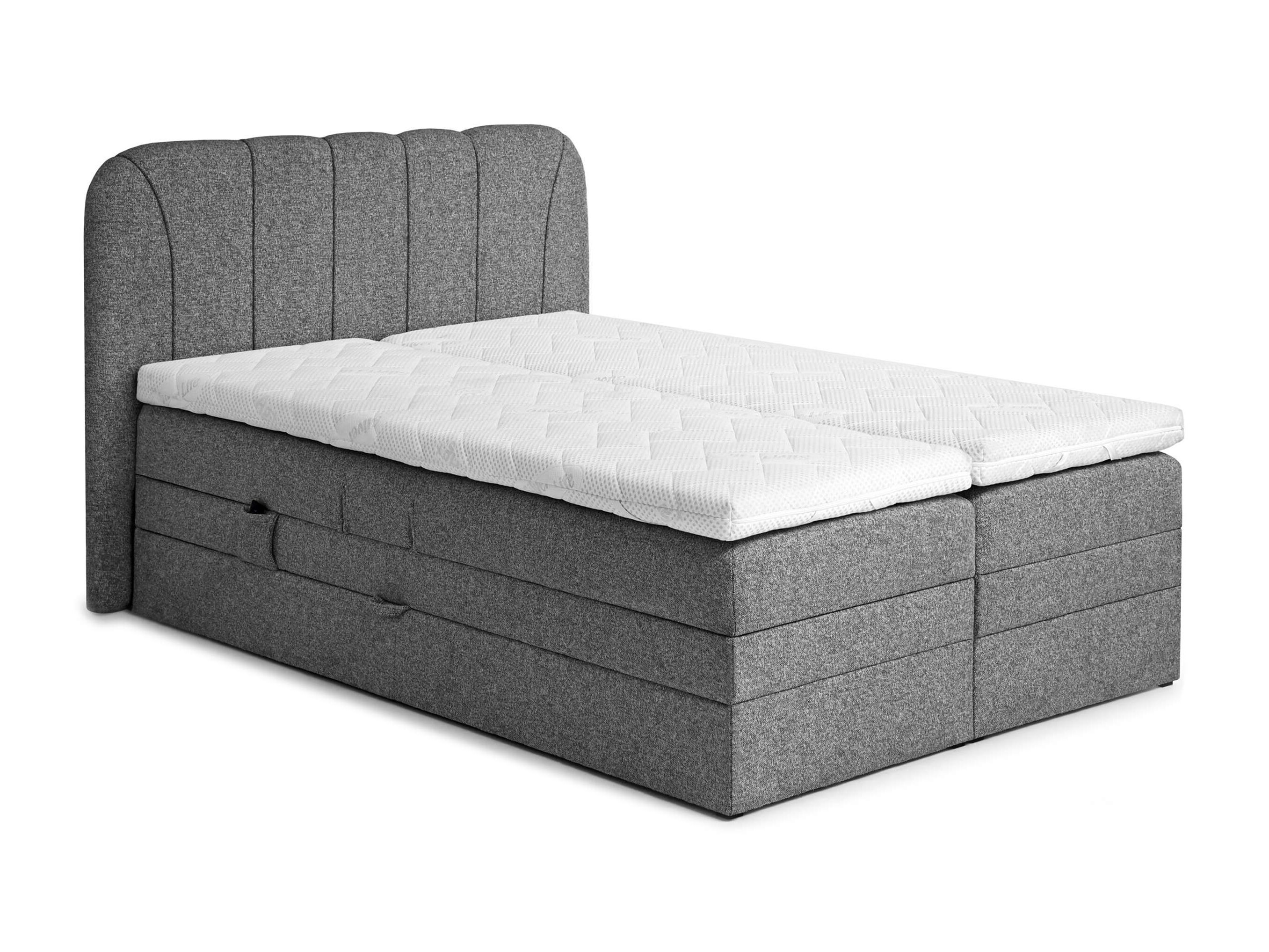 Pat boxspring Norman 127 (Gri inchis)
