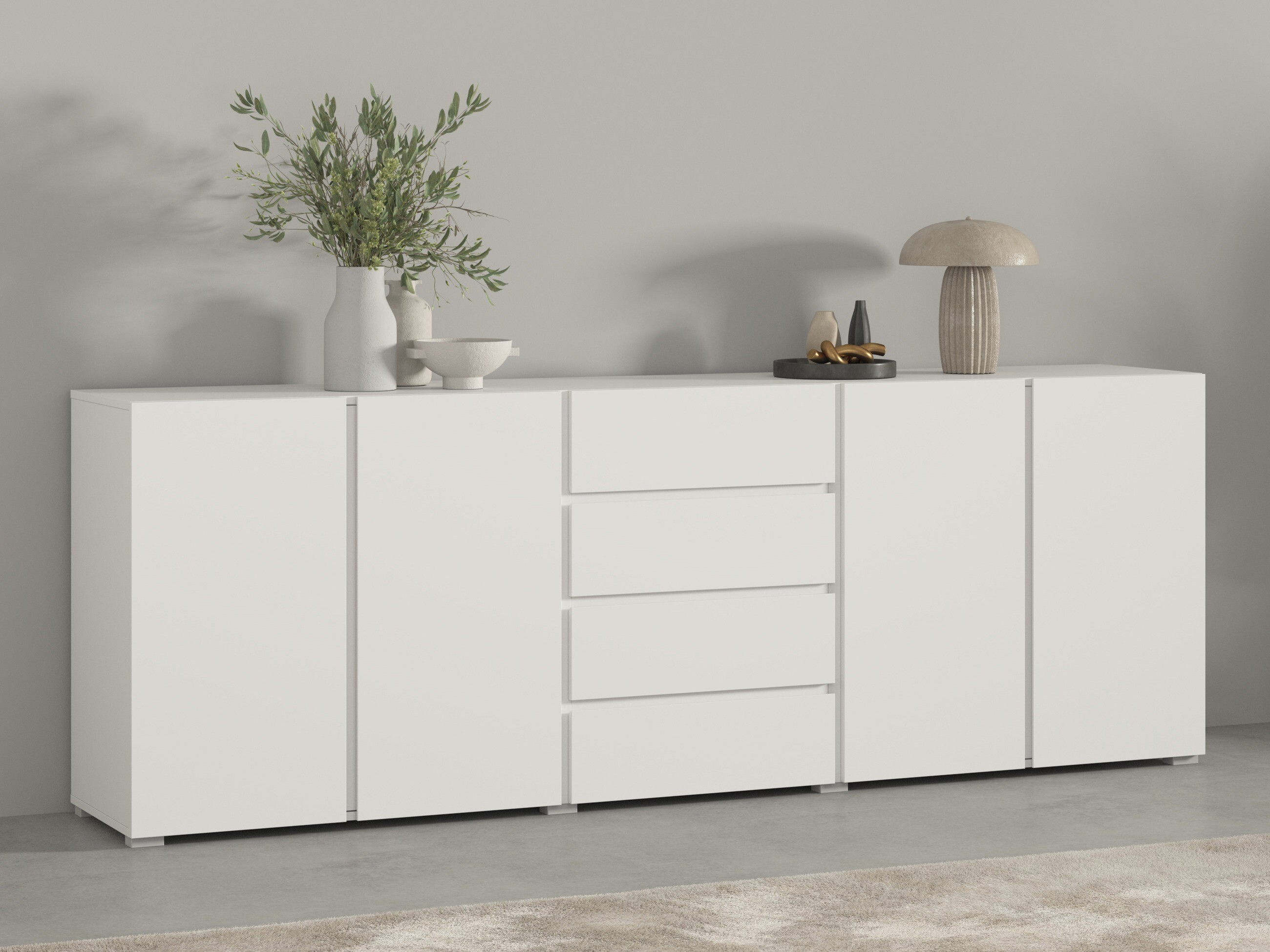 Comodă Elbleve 105 (Alb)