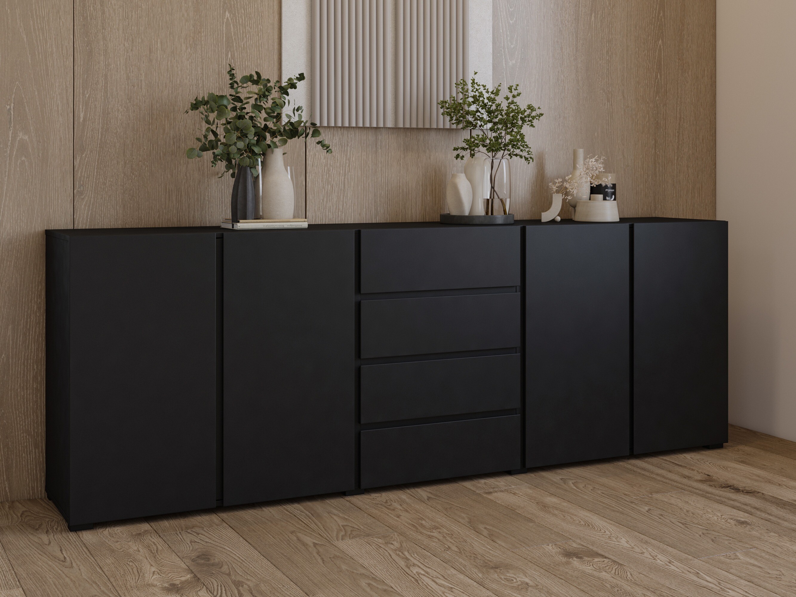 Comodă Elbleve 105 (Negru)