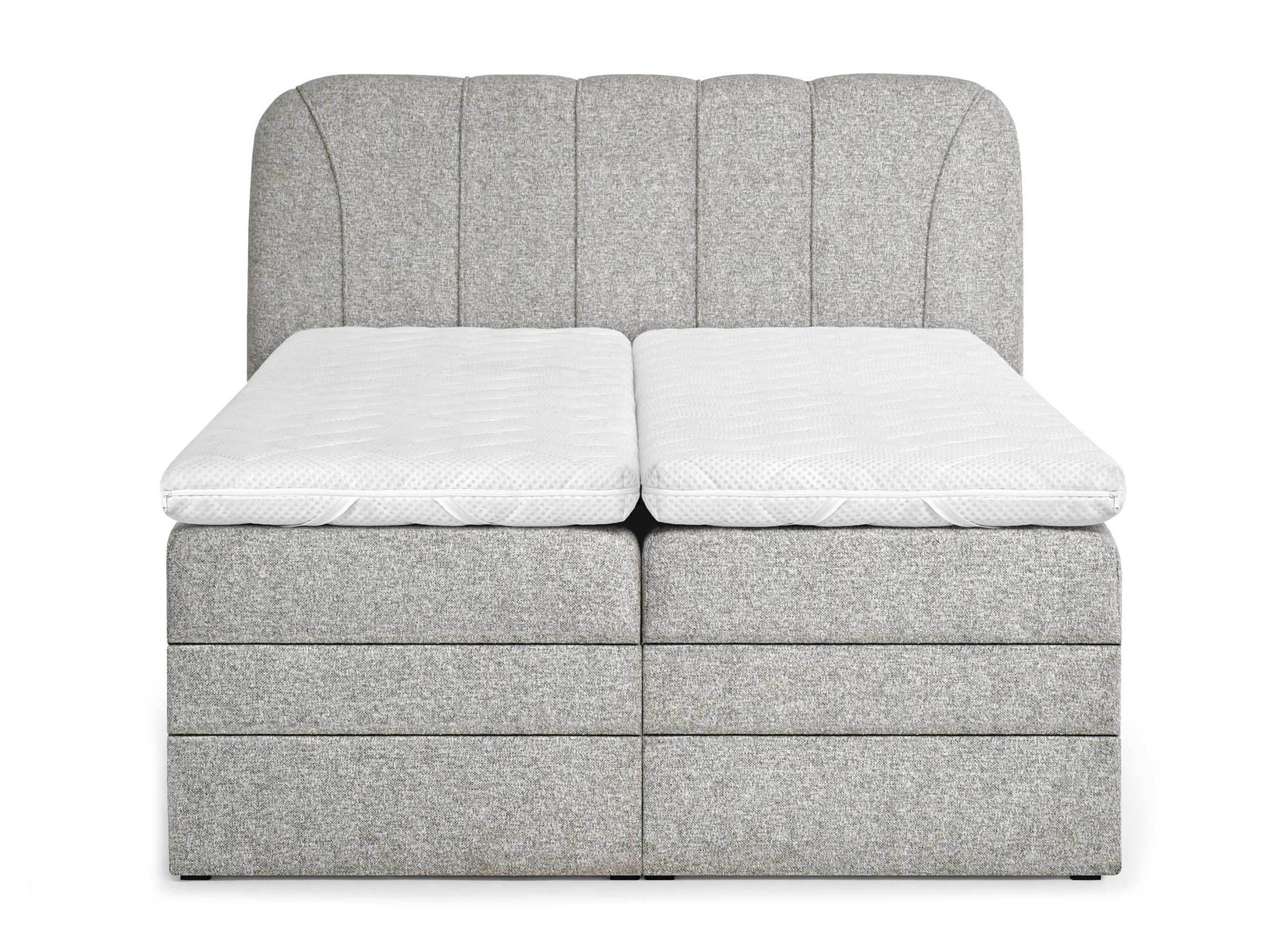 Pat boxspring Norman 127 (Gri deschis)