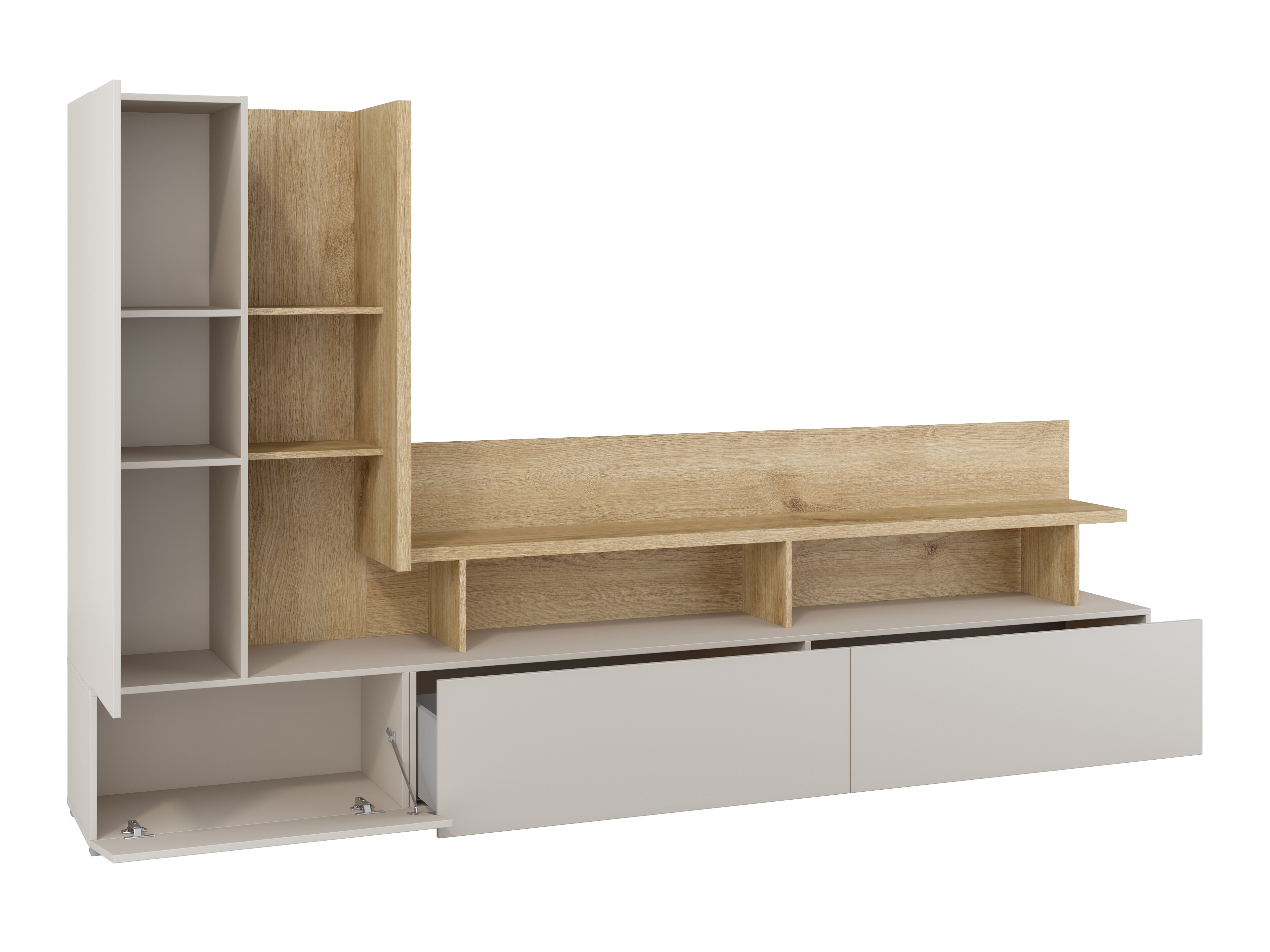 Set de living Virvele 101 (Cașmir + Stejar deschis)