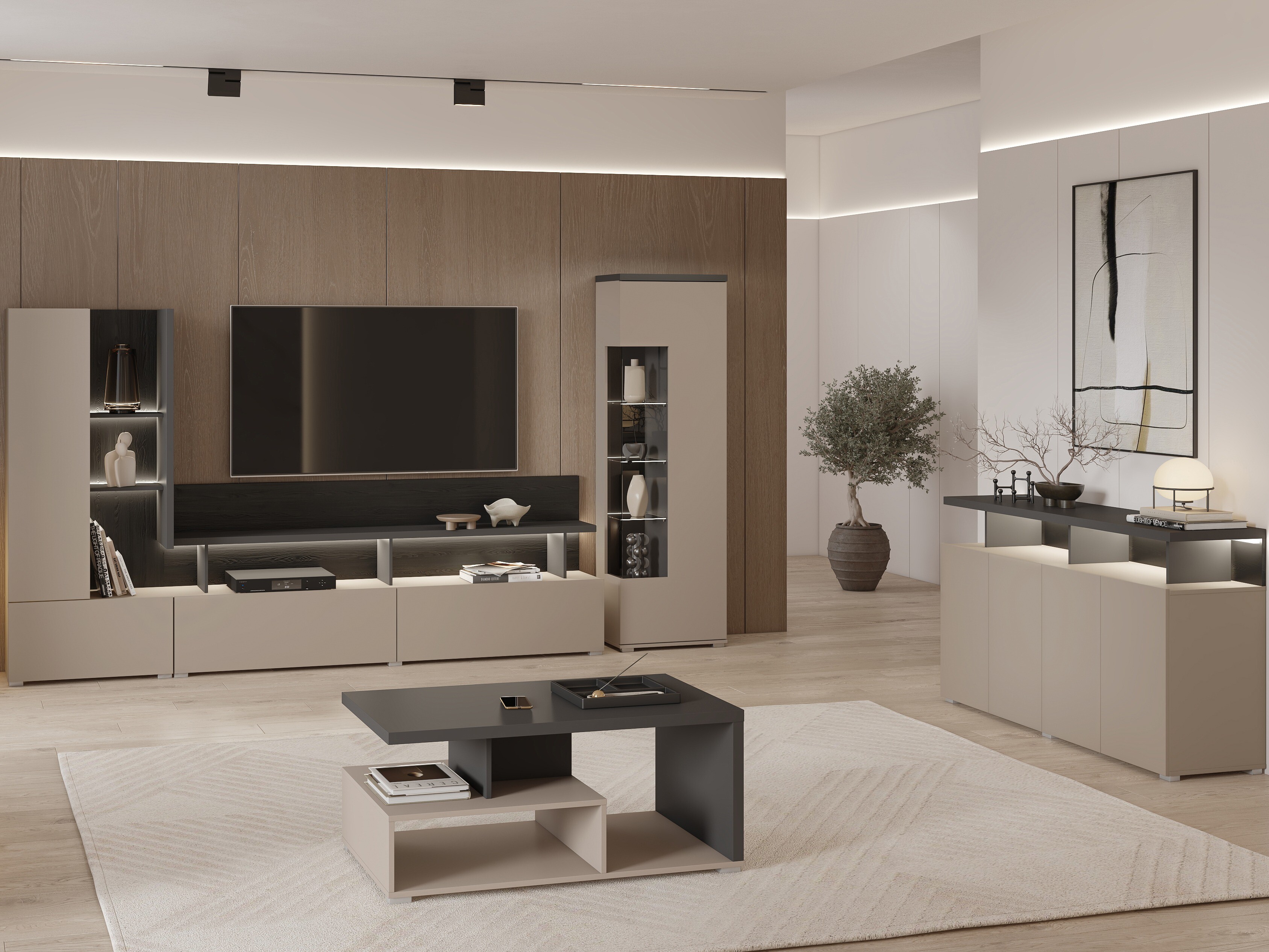 Set de living Virvele 103 (Congo + Antracit)