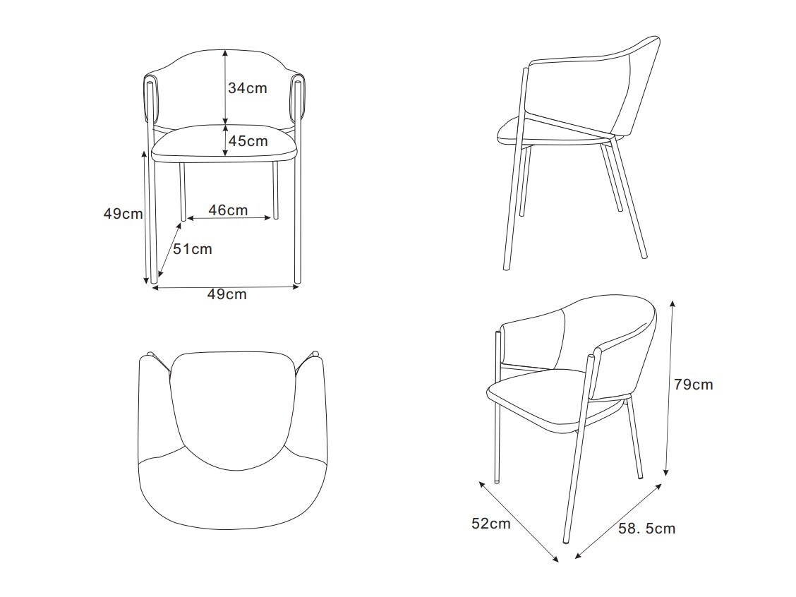 Scaun Dallas 5354 (Alb)