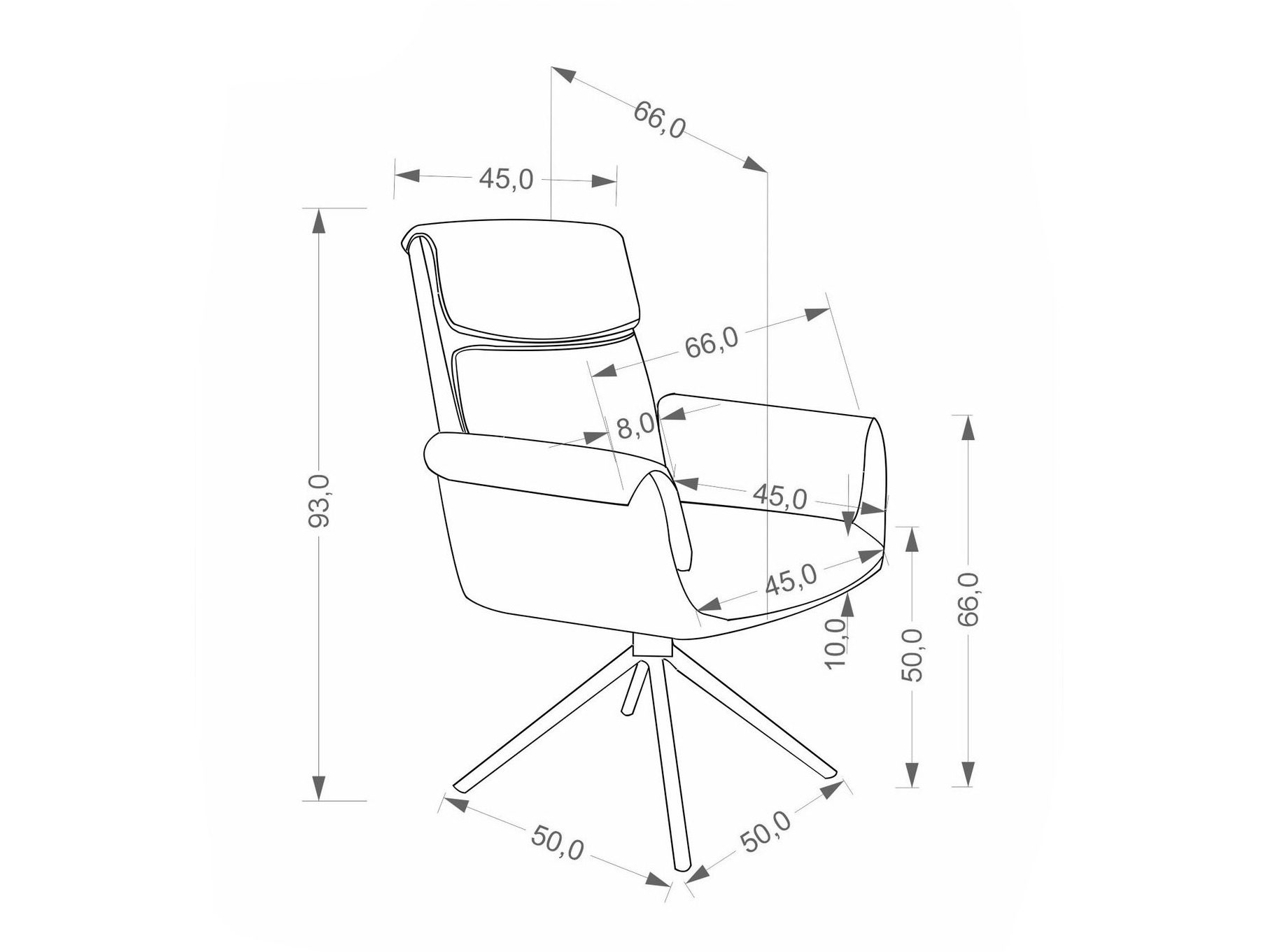 Scaun Houston 2205 (Baltimore 13 + Negru)