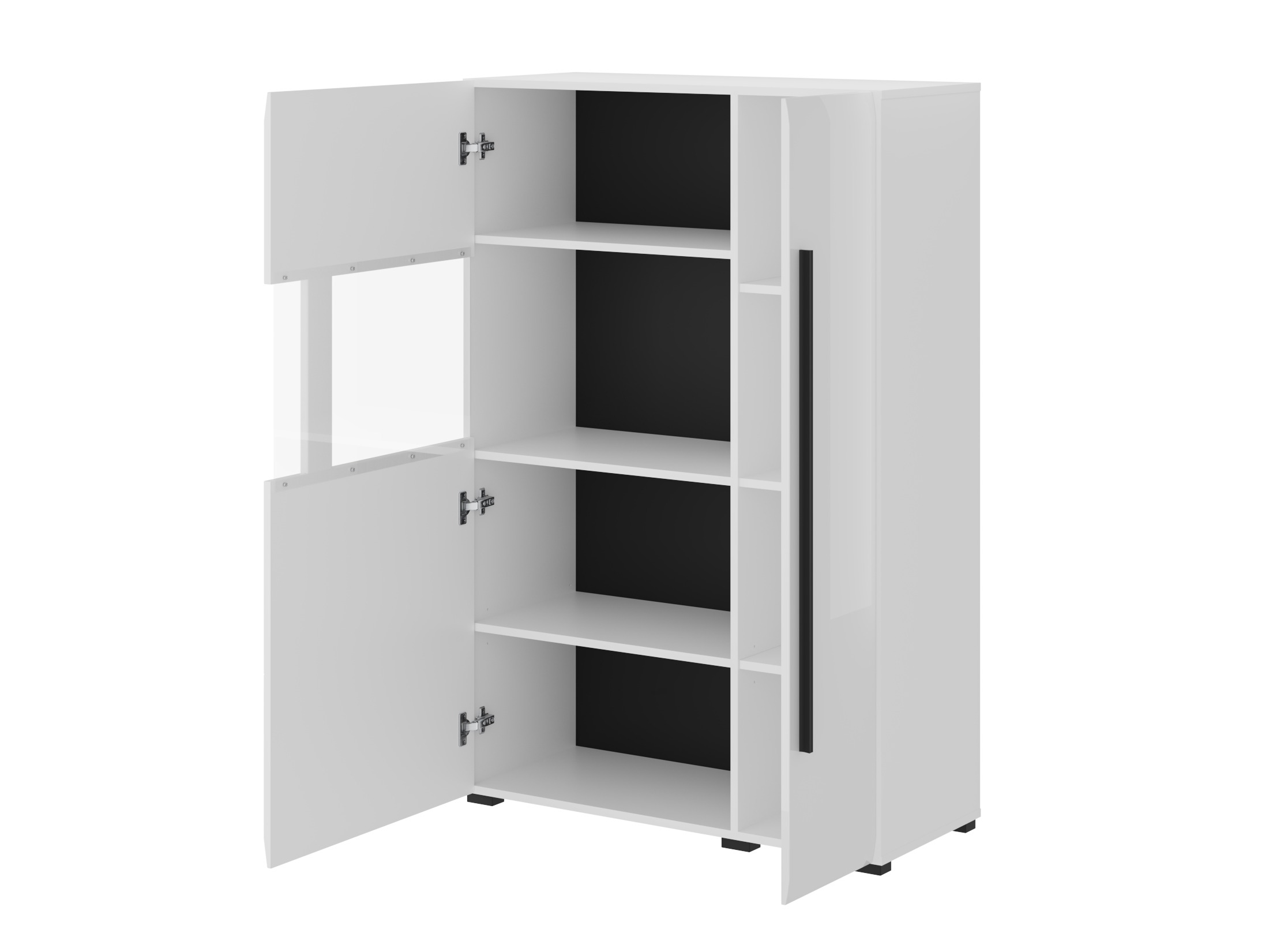 Set de living Ophsalu 111 (Alb + Alb lucios)