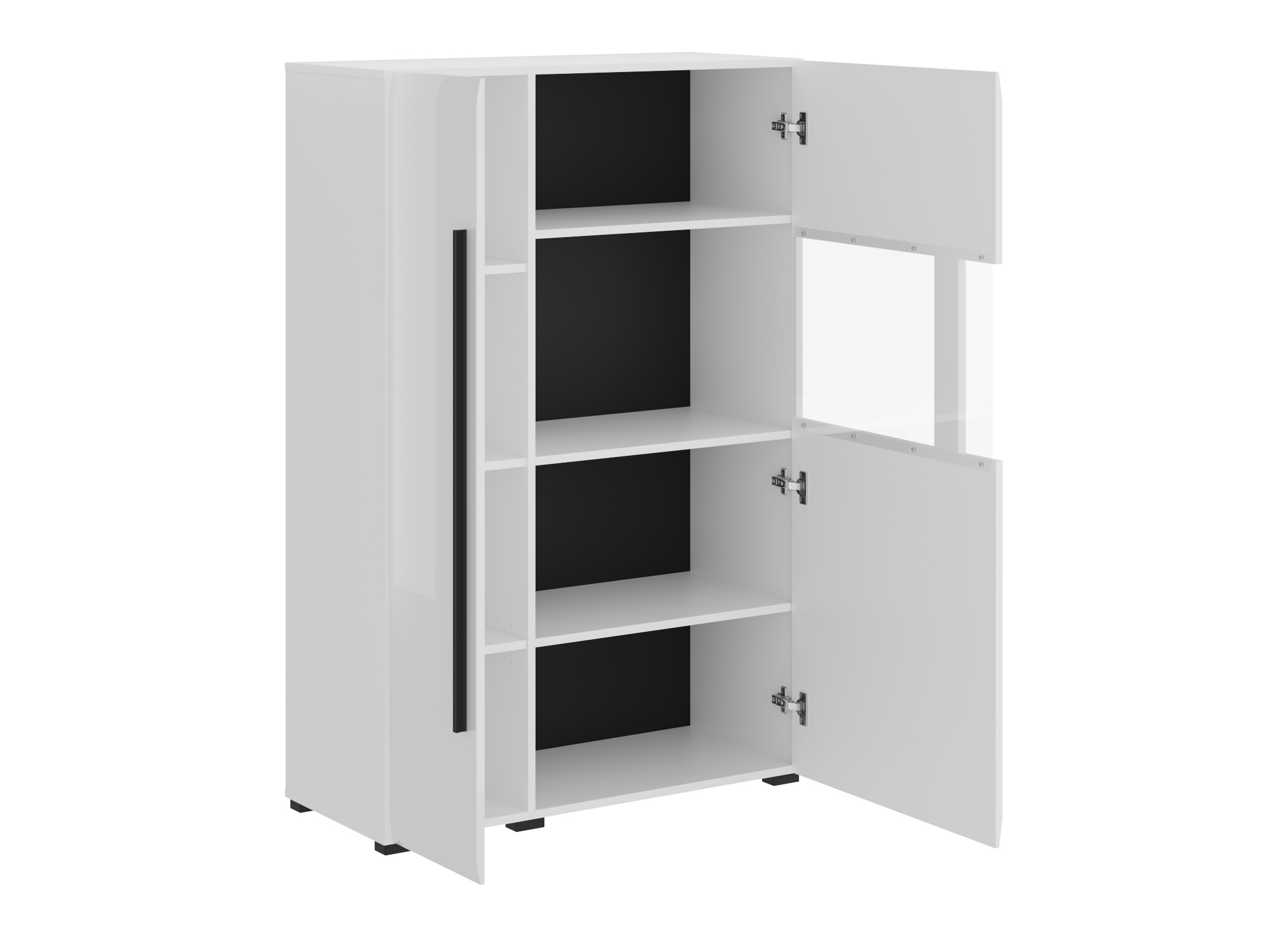Set de living Ophsalu 112 (Alb + Alb lucios)