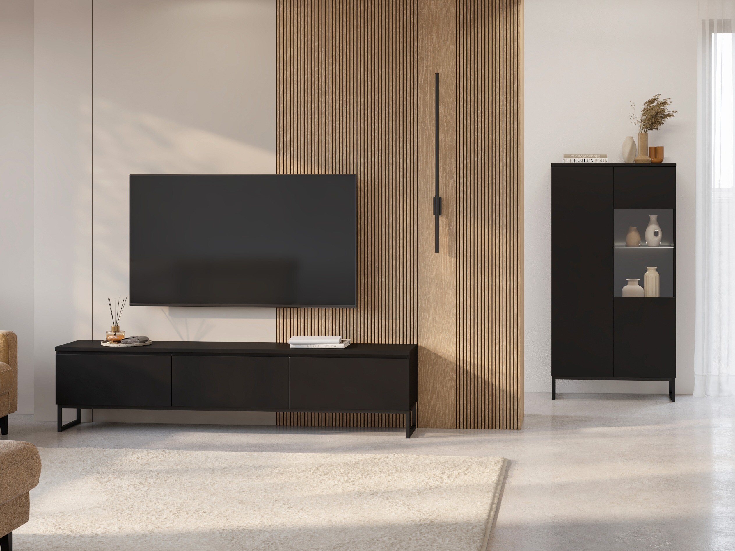 Set de living Velsora 106 (Negru)
