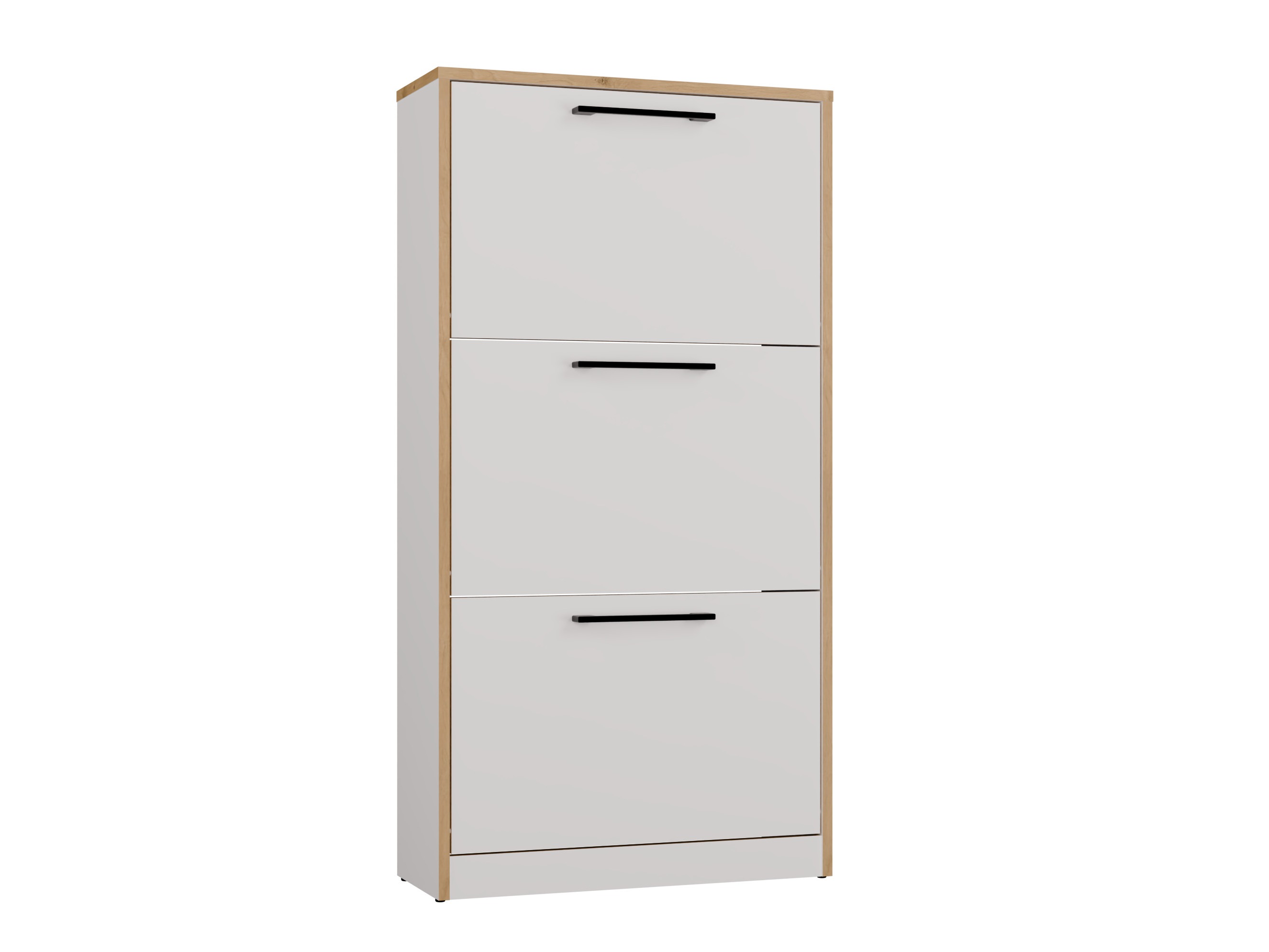 Dulap pantofi Mandeville 224 (Alb + Stejar artizan)