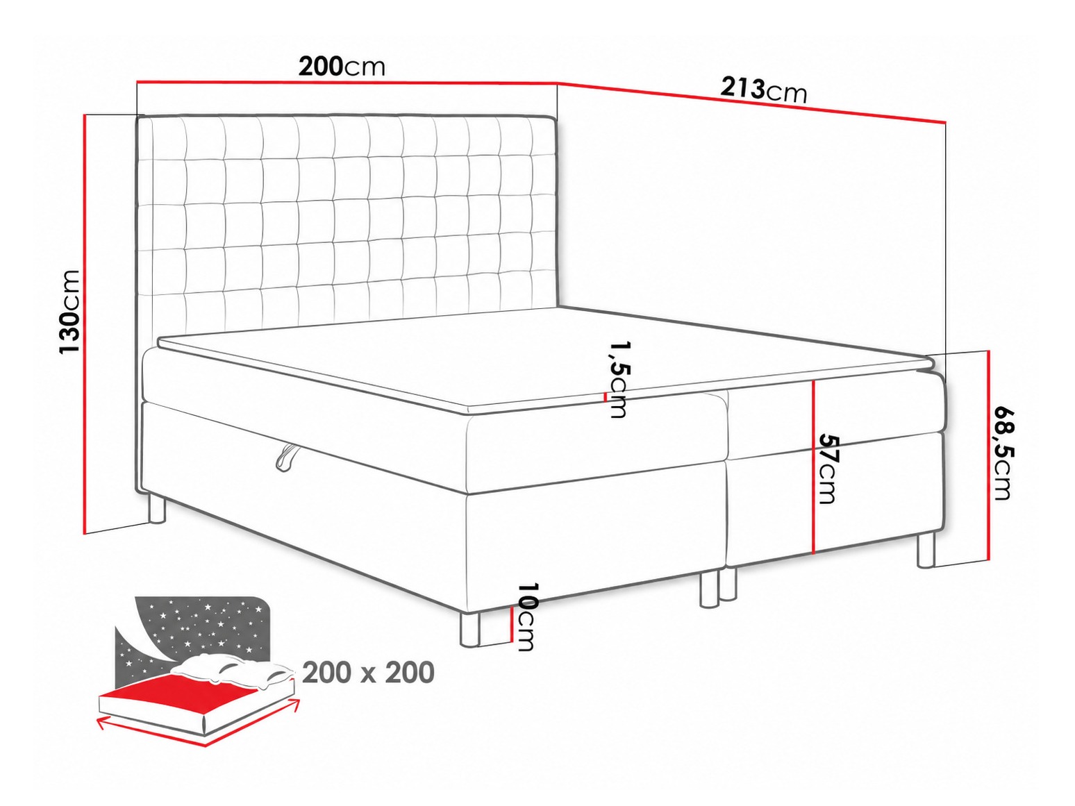 Pat boxspring Panis (Bristol 2442)